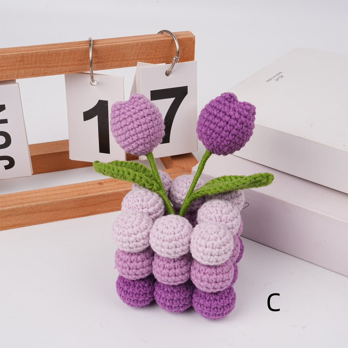 Handmade Crochet Tulips Ornament,Cute Tulip Potted