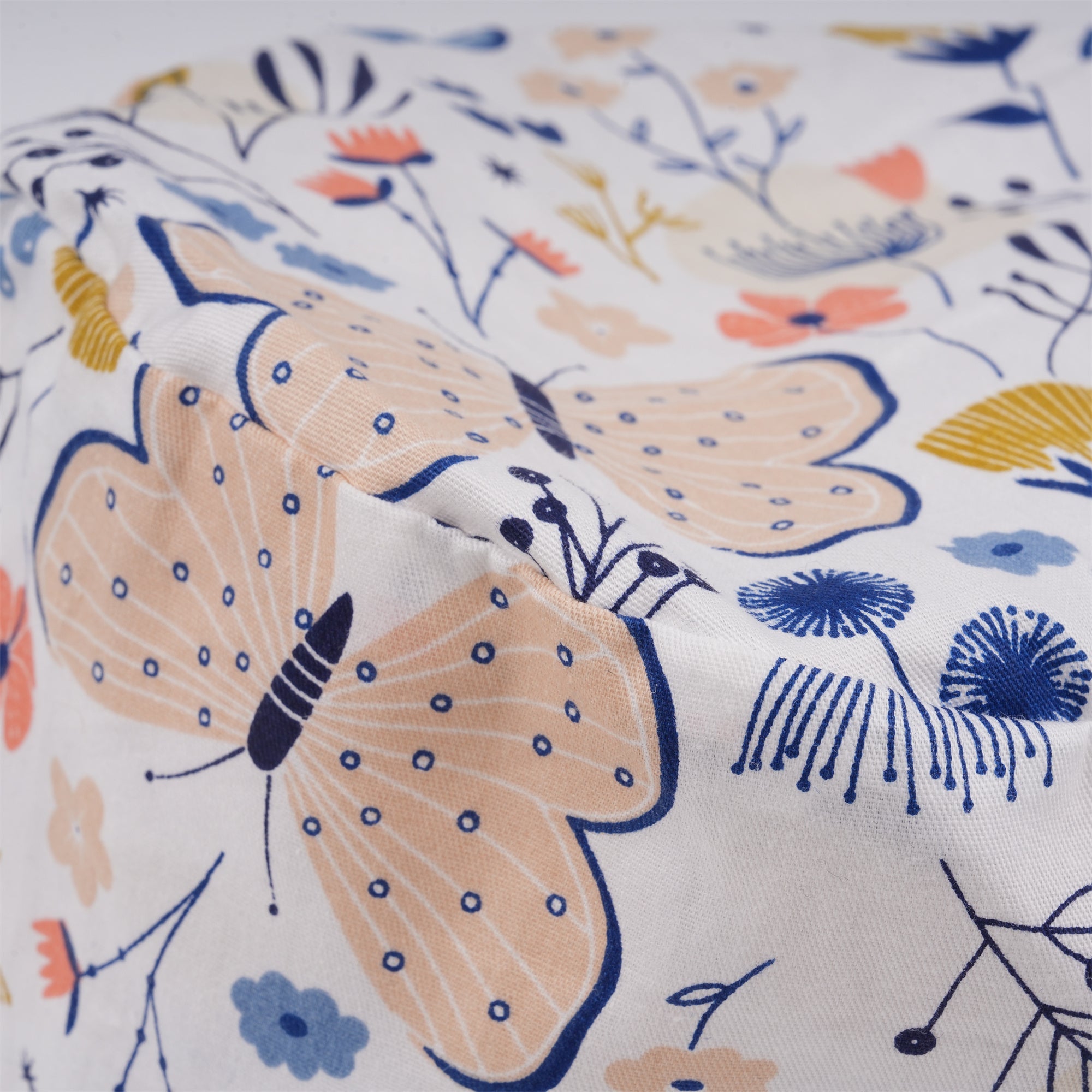 Blue Butterfly Flowers Surgical Scrub Cap - Tieback Style