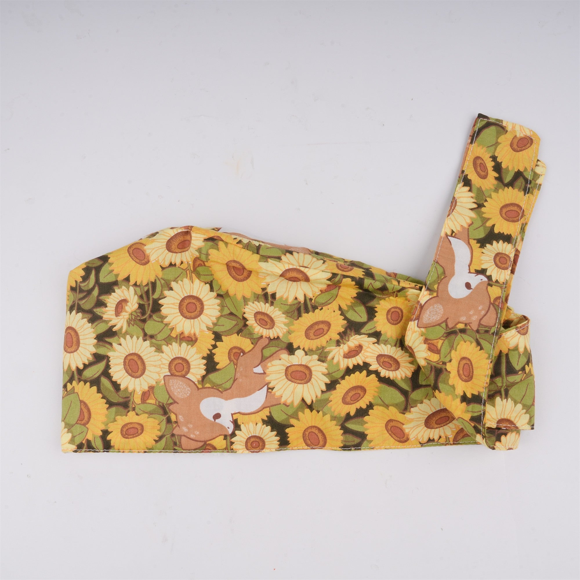 Summer Sunflower Cotton Surgical Scrub Cap - Tieback Style