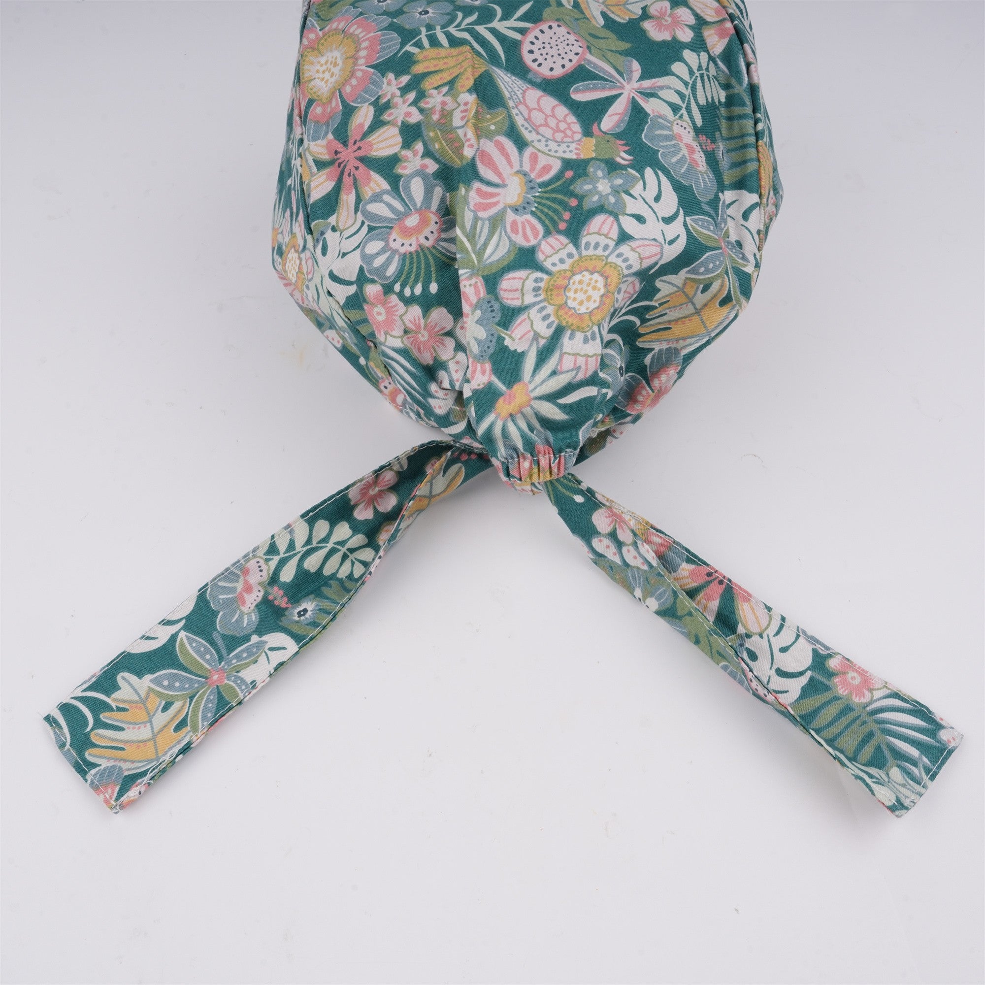 Greeny Plant Cotton Scrub Cap - Tieback Style