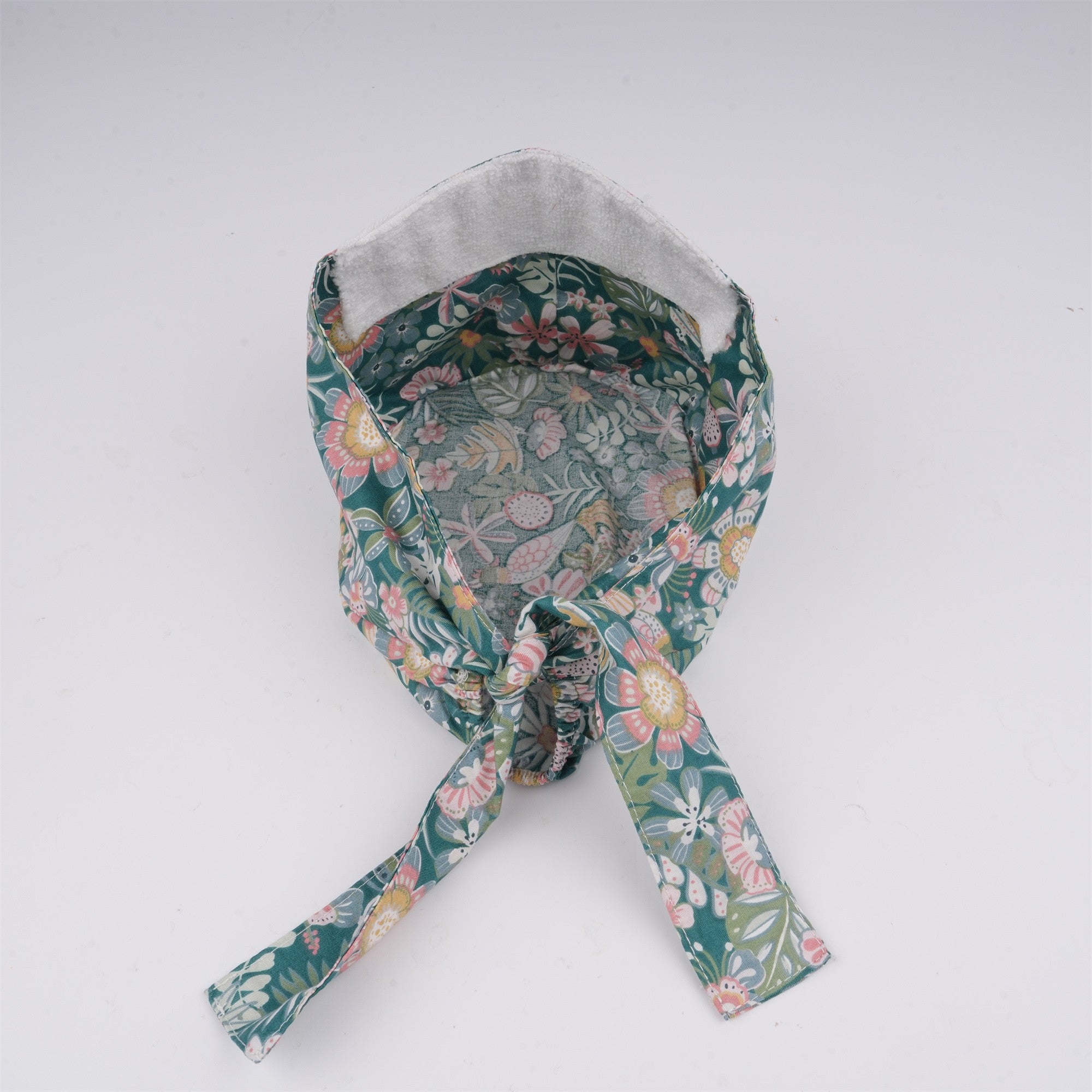 Greeny Plant Cotton Scrub Cap - Tieback Style