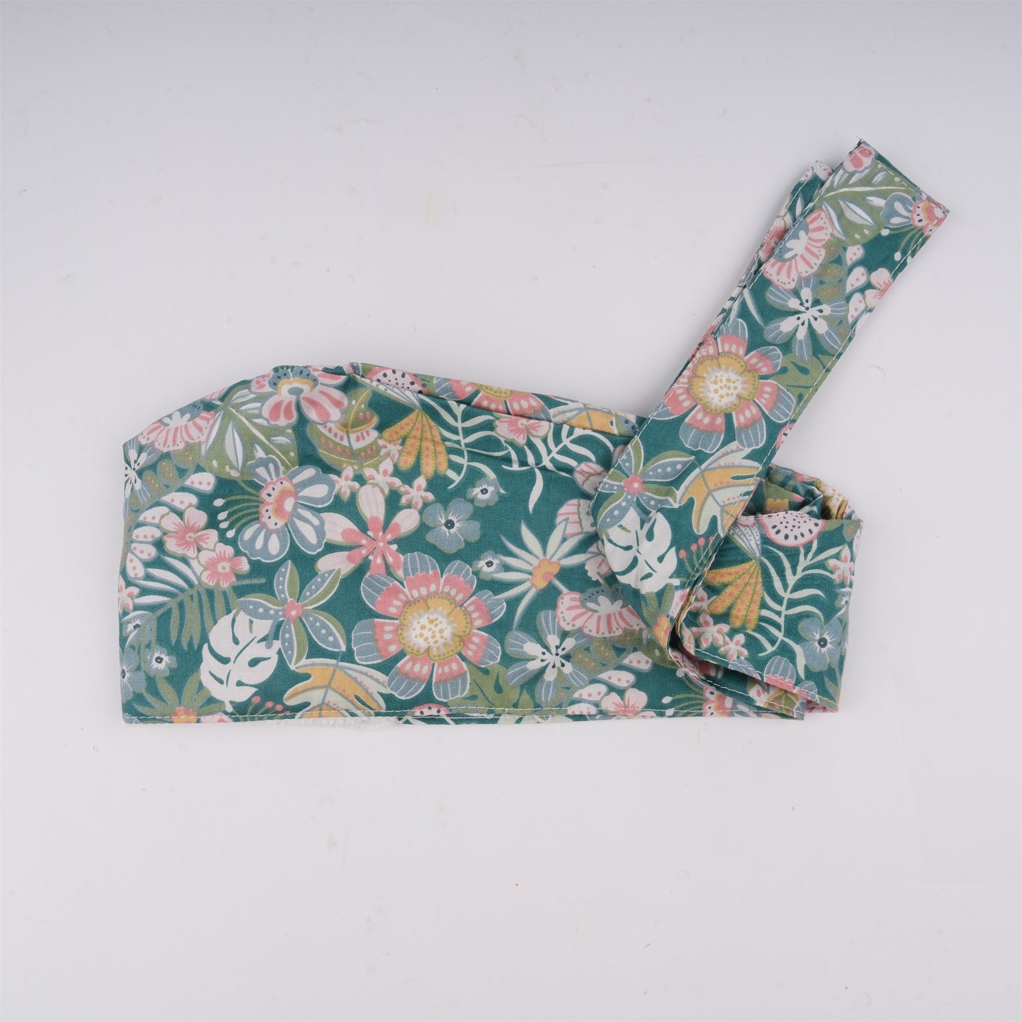 Greeny Plant Cotton Scrub Cap - Tieback Style