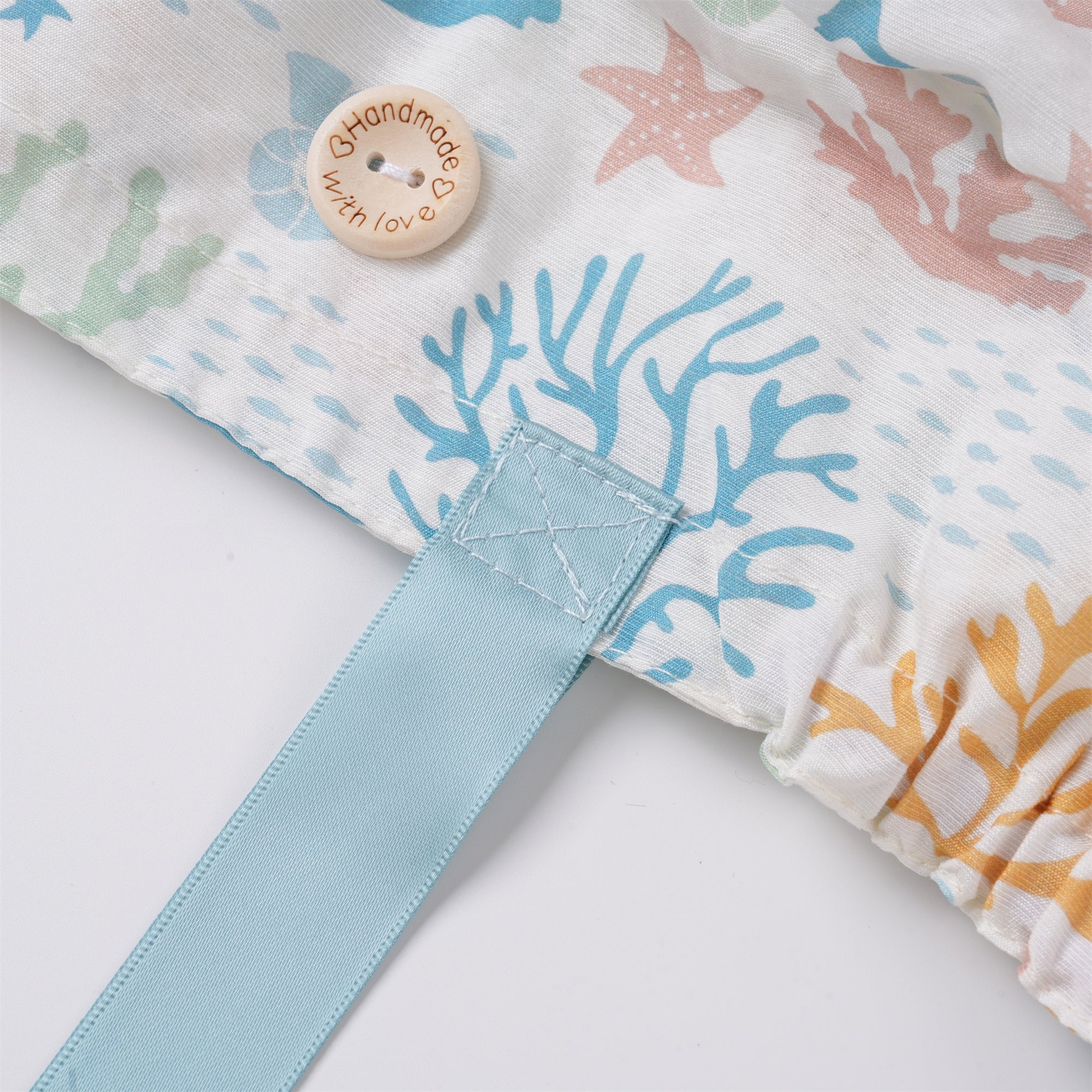 Ocean Coral Ponytail Scrub Cap