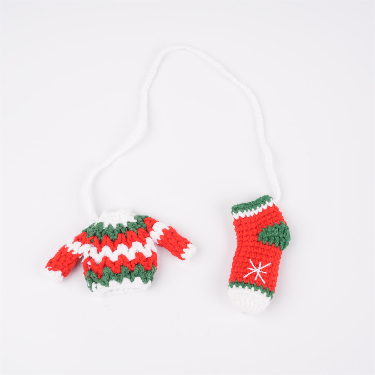 Crochet Christmas Ornaments,Red Mini Car Hanging