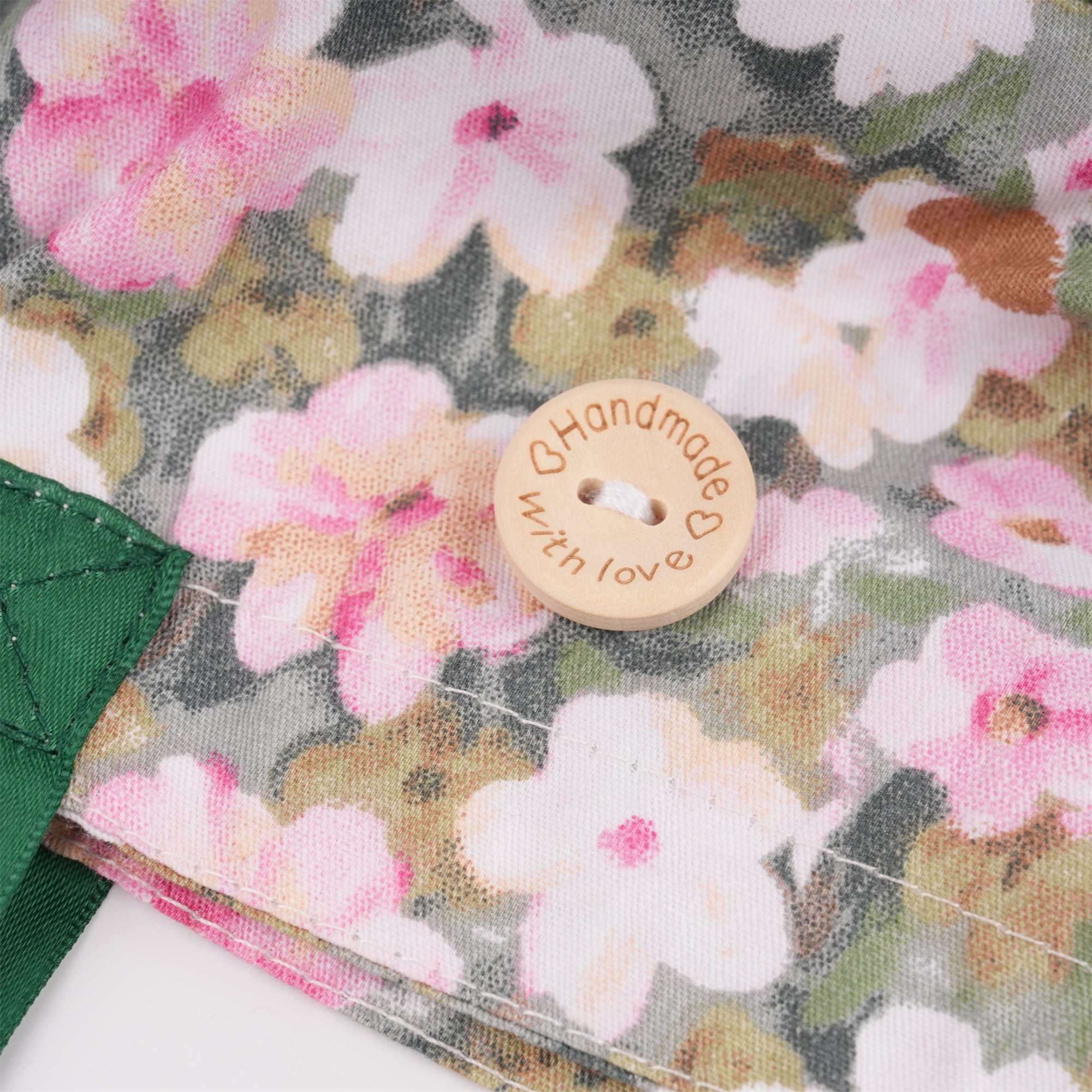 Pink Pastel Flower Cotton Ponytail Scrub Cap