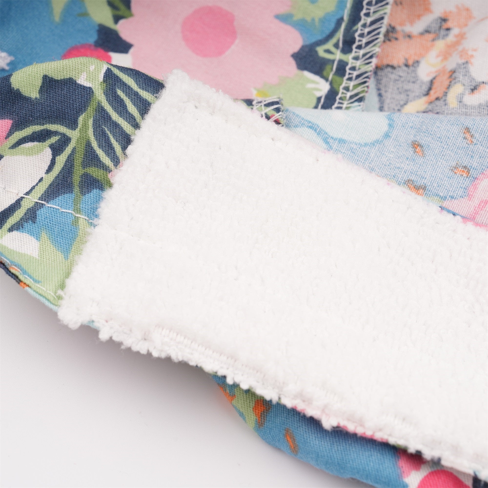 Watercolor Flower Cotton Ponytail Scrub Cap