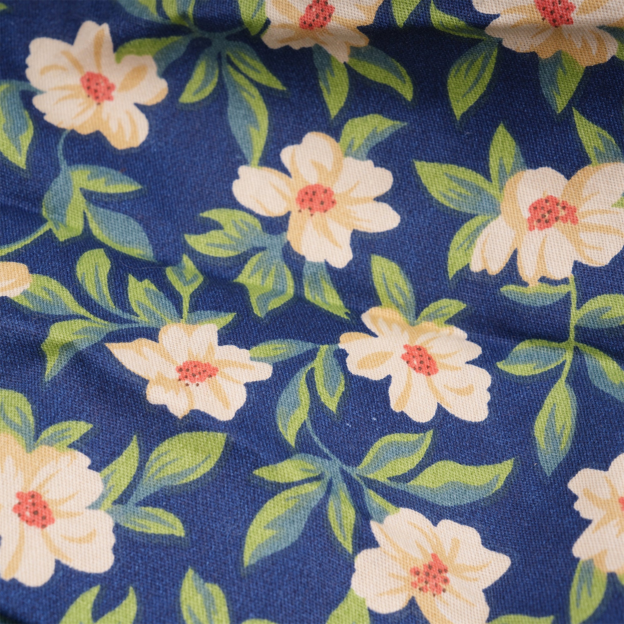 Fall Yellow Floral Cotton Ponytail Scrub Cap