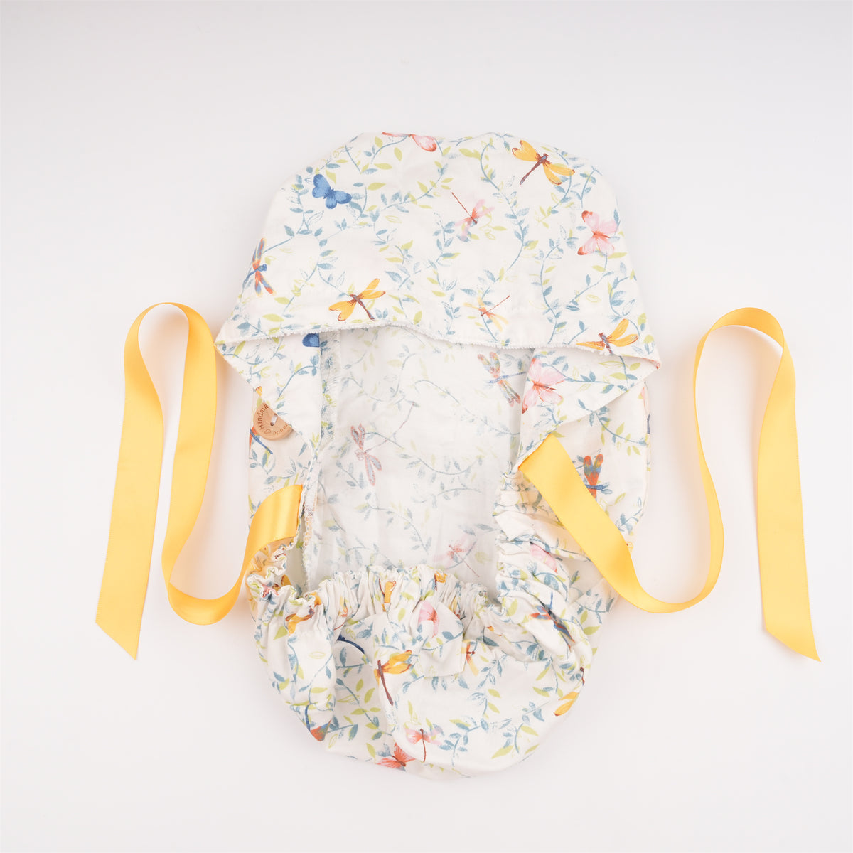 Dragonfly Leaves Cotton Ponytail Scrub Cap