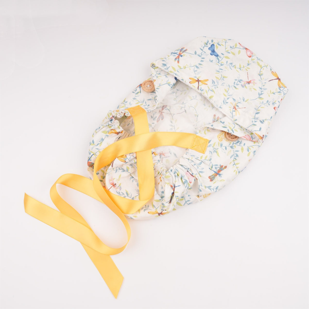 Dragonfly Leaves Cotton Ponytail Scrub Cap