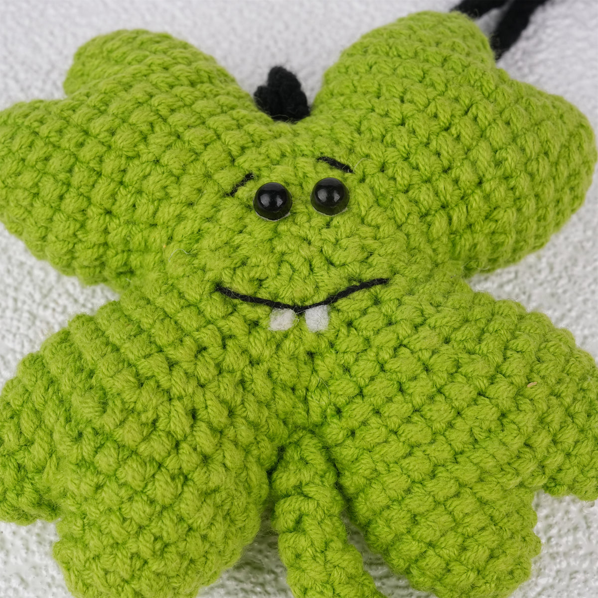 Crochet 3/4 Leaf Clover Car Mirror Hanging