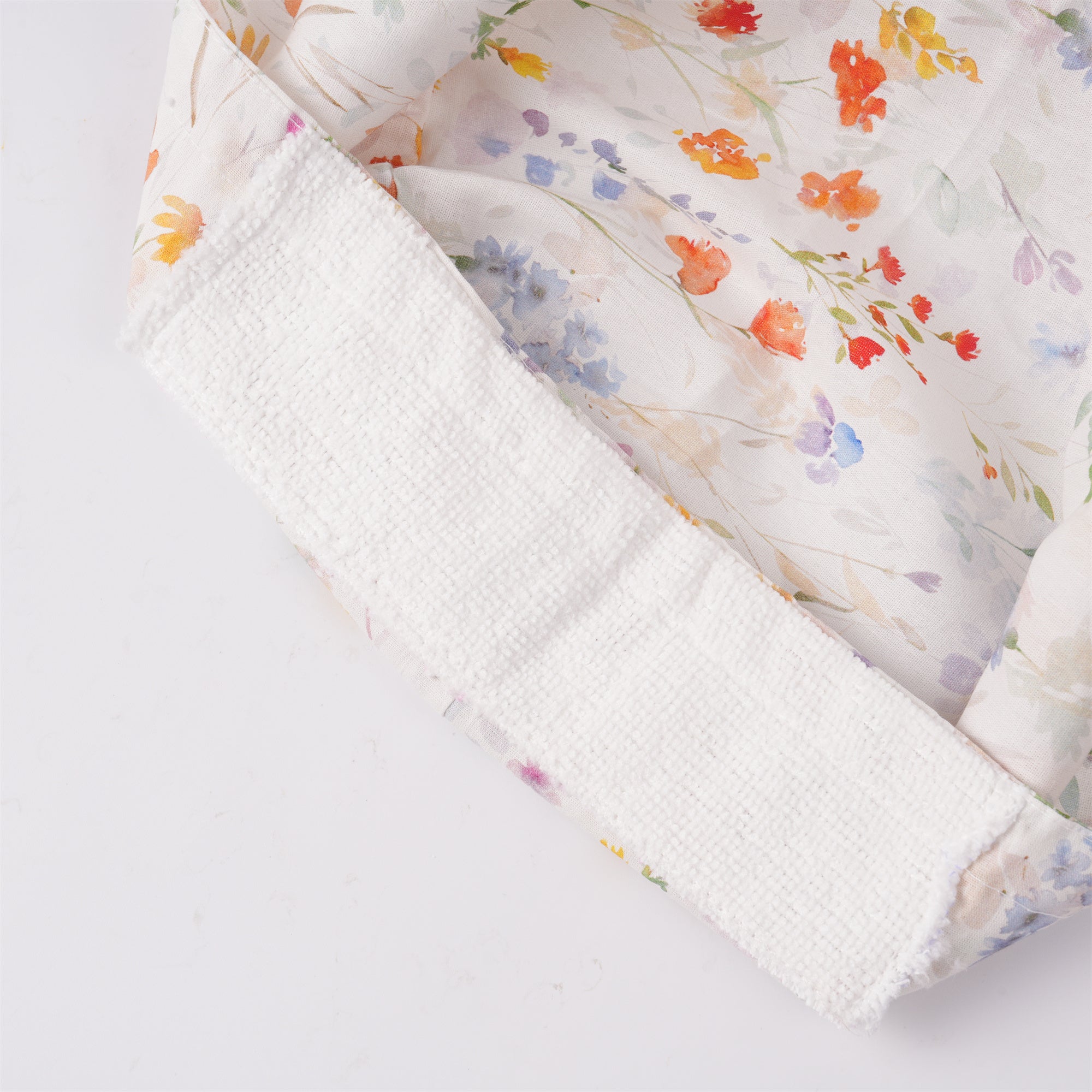 Watercolor Flowers Cotton Ponytail Scrub Cap