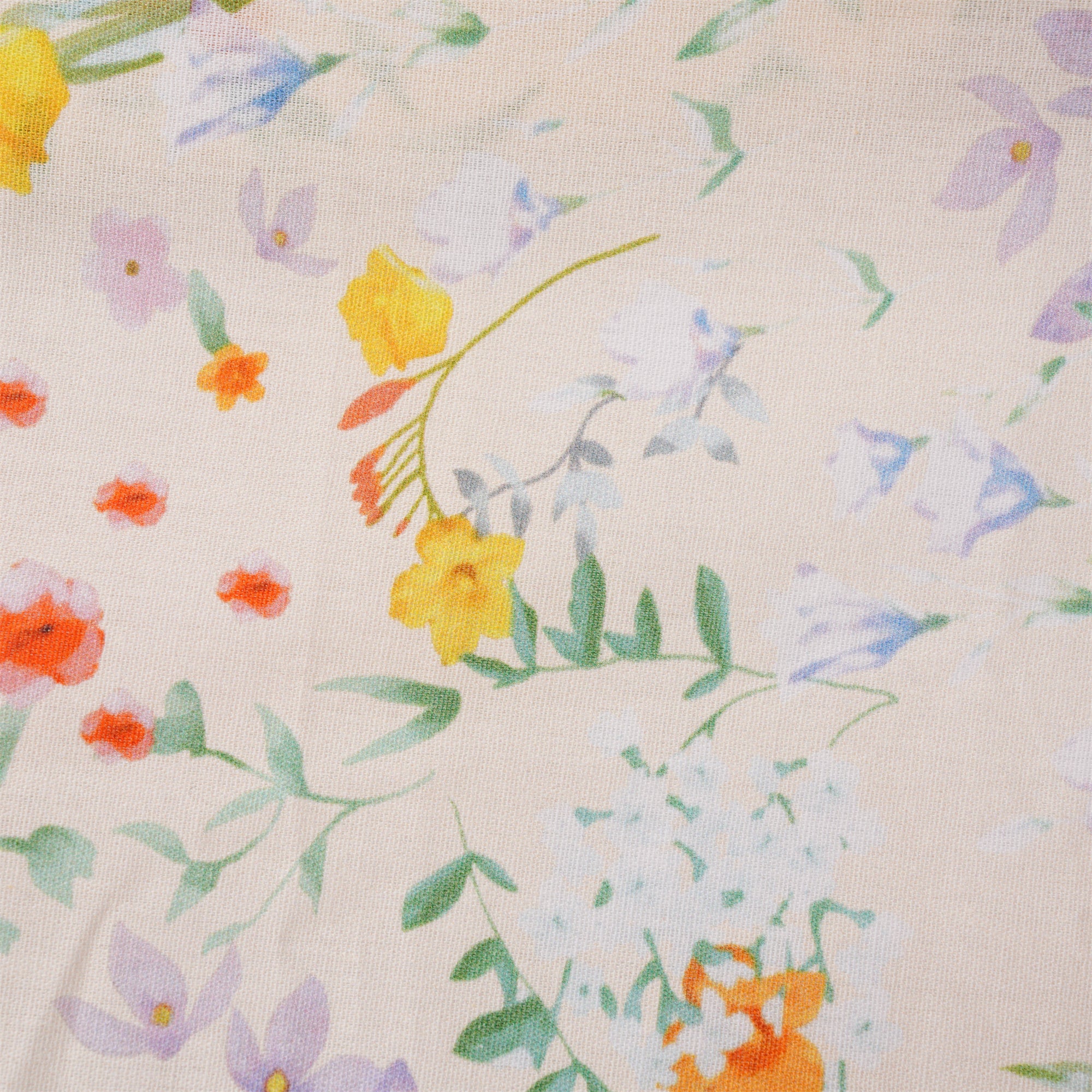 Colorful Flowers Cotton Ponytail Scrub Cap