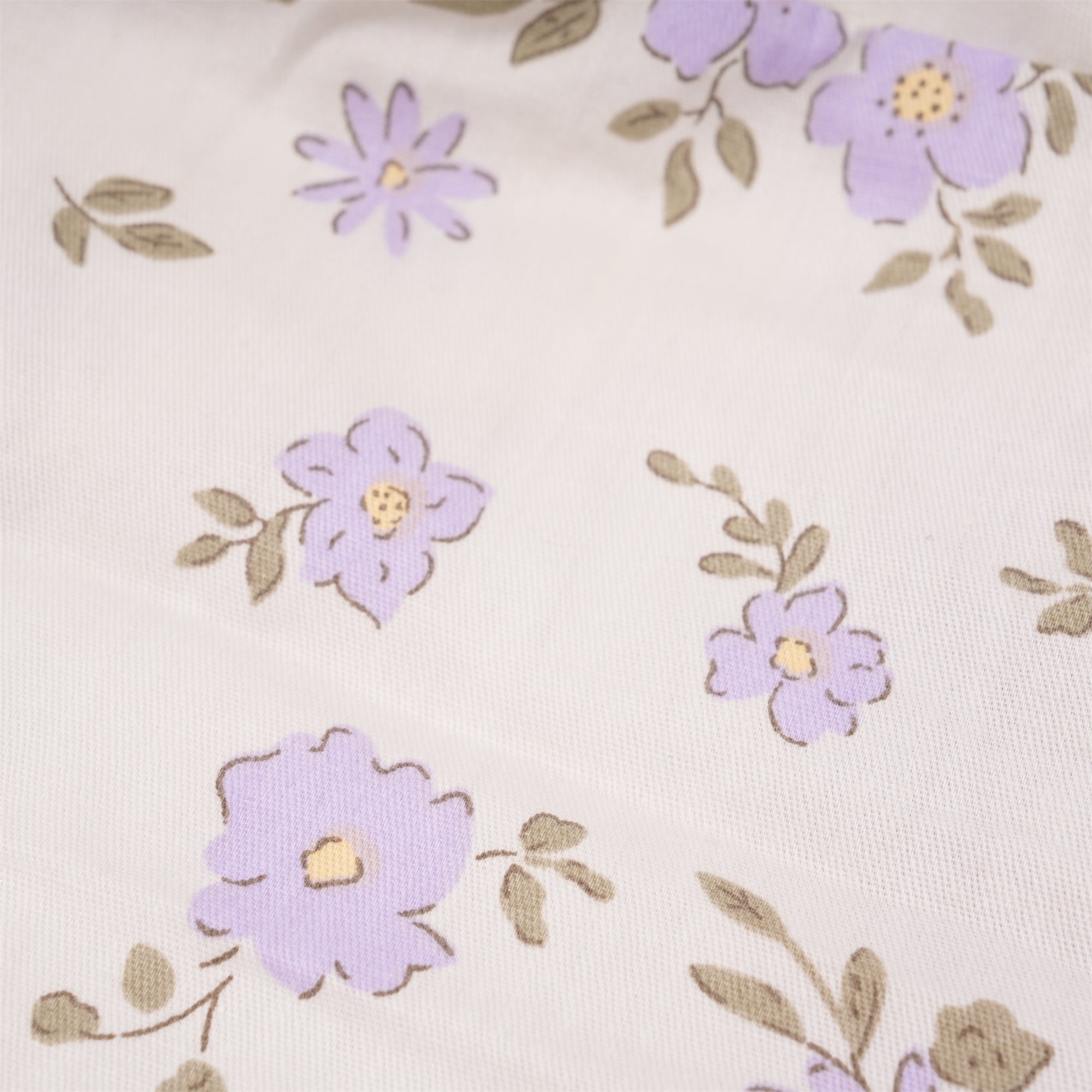 Purple Flower Cotton Ponytail Scrub Cap