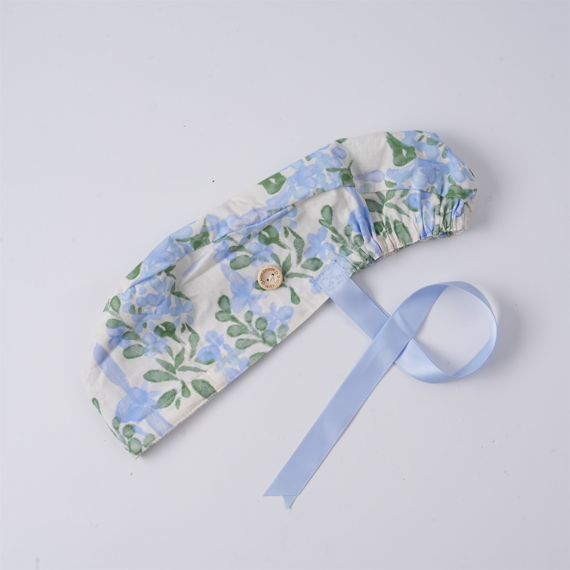 Blue Hyacinths Cotton Ponytail Scrub Cap