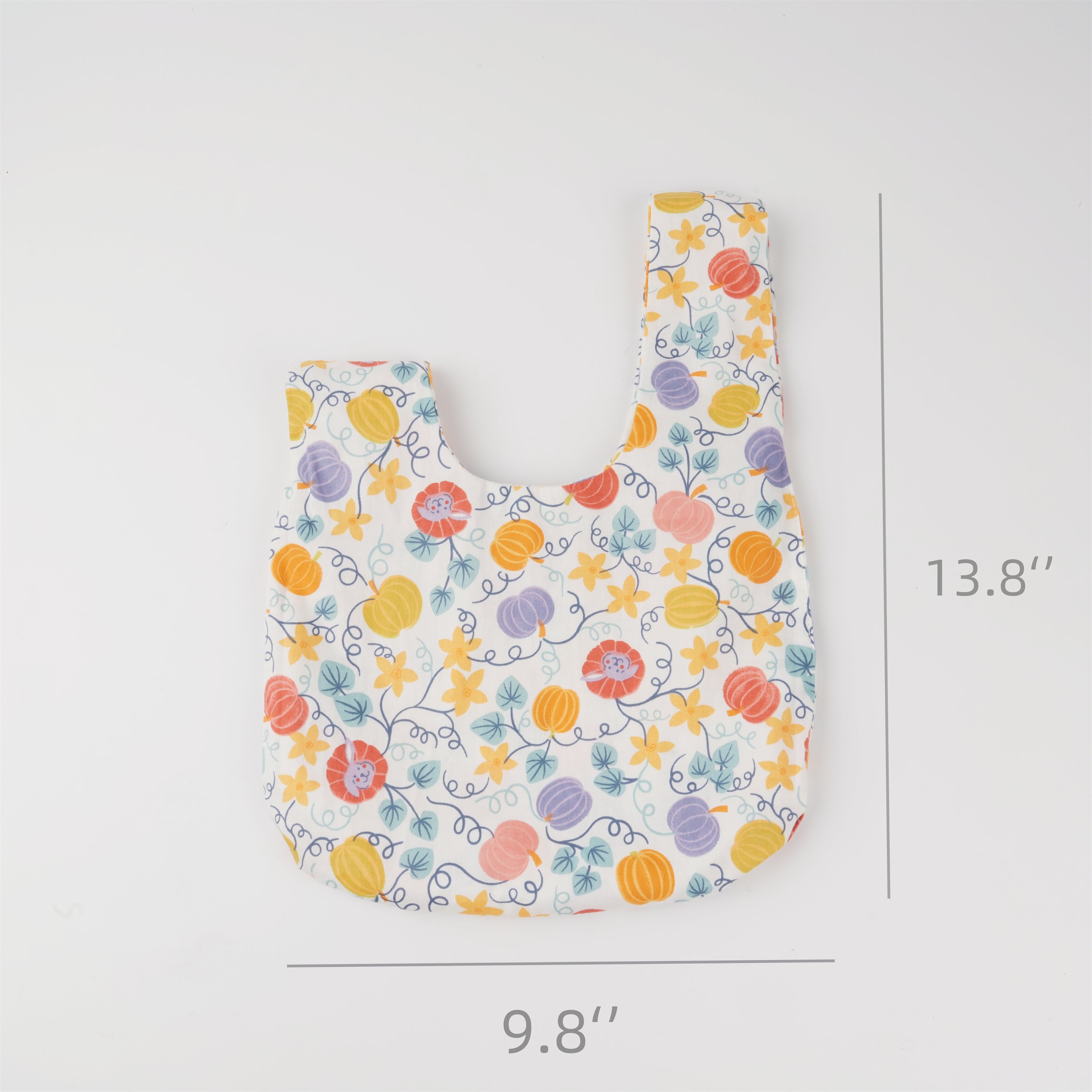 Pumpkin/Dog Print Japanese Knot Bag,Small Carry Bag