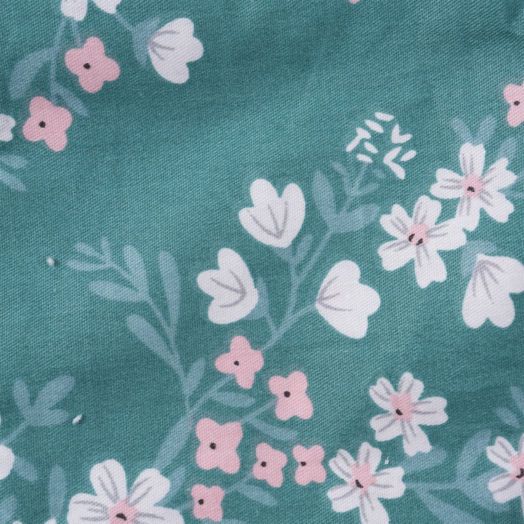 Green Cotton Surgical Tieback Scrub Cap, White Pink Print