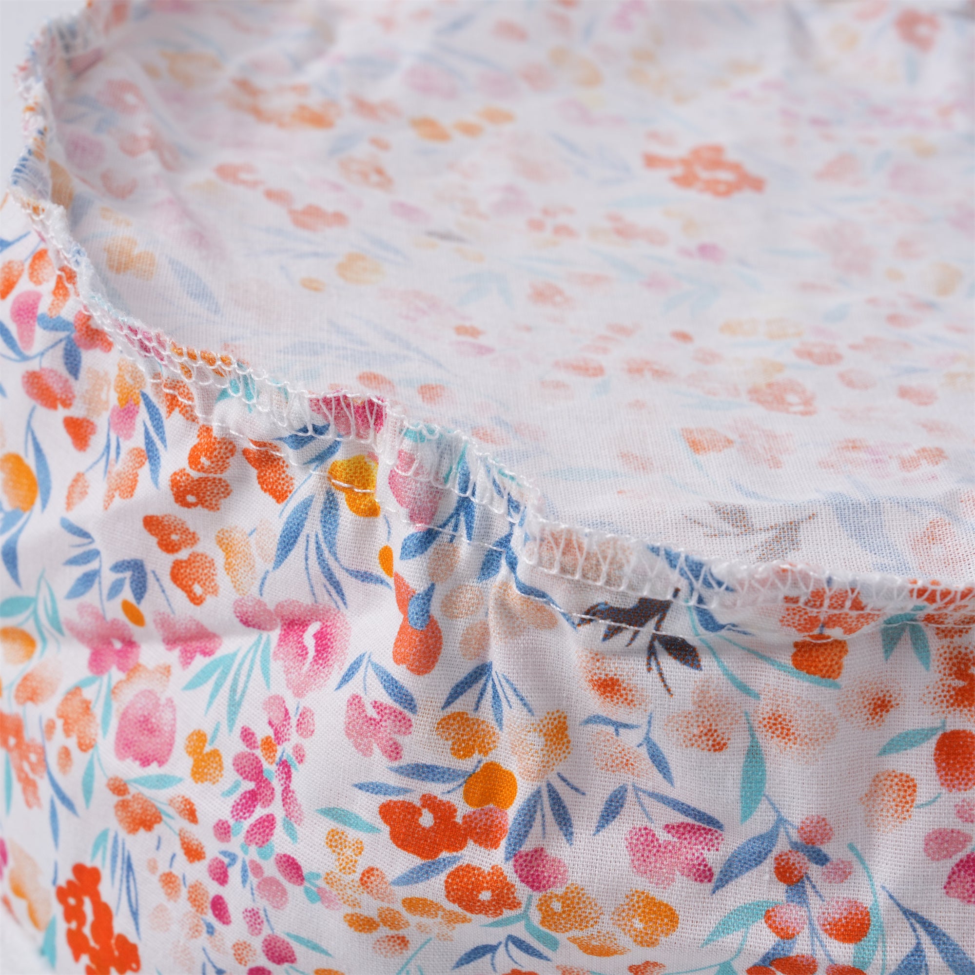 Pink Floral Cotton Surgical Scrub Cap -Tieback Style