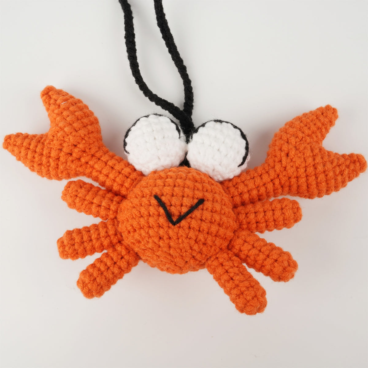 Handmade Crochet Crab Pendant, Ocean Animal Car Hanging