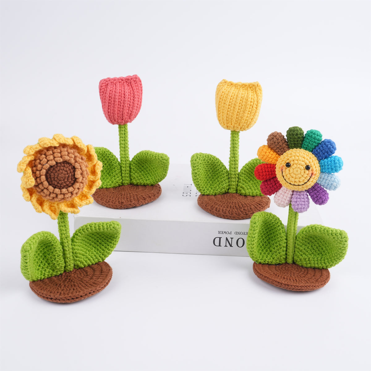 Crochet Tulip/Sunflower Phone Holder,Handmade Gifts