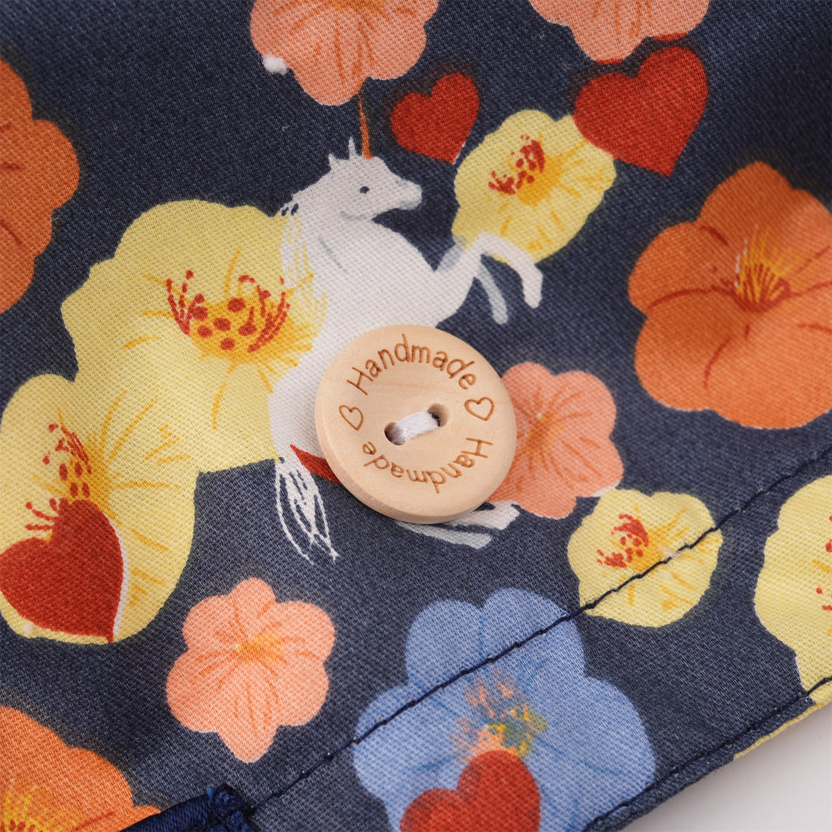Autumn Flower Cotton Ponytail Scrub Cap