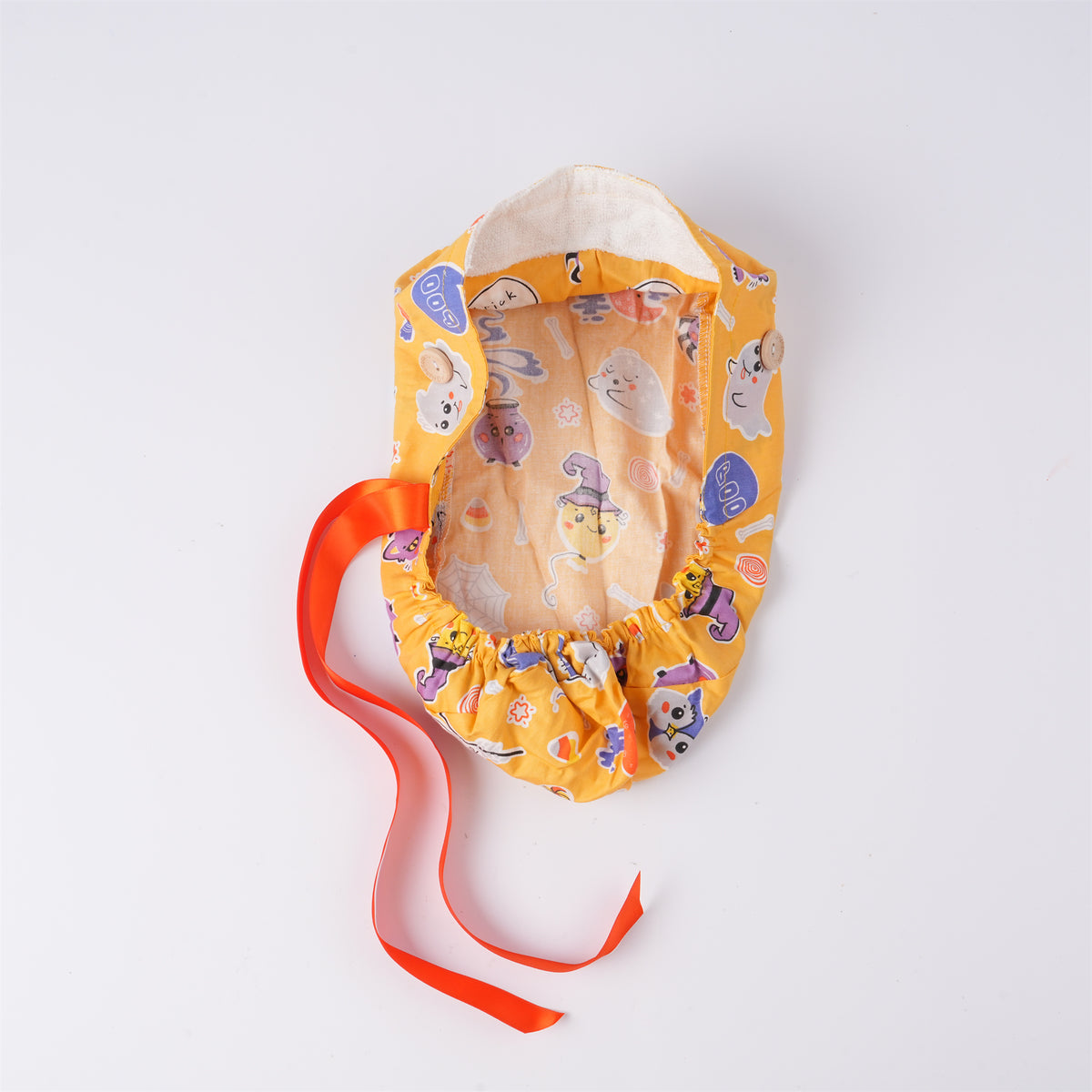 Cute Ghost Candy Ponytail Scrub Cap, Yellow Pink Optional