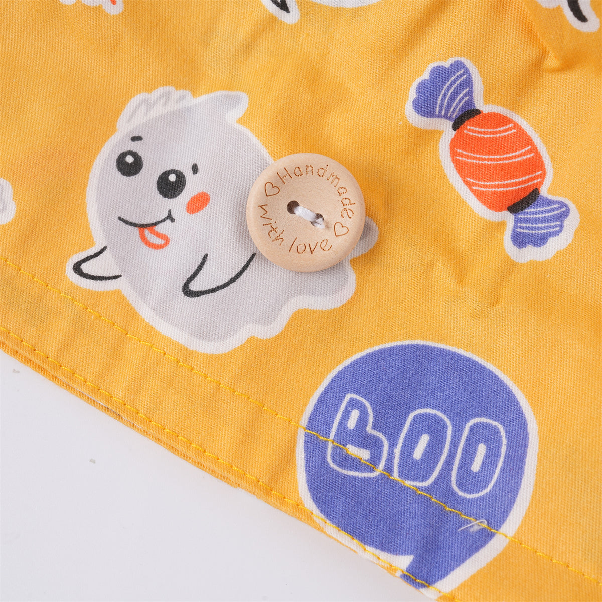 Cute Ghost Candy Ponytail Scrub Cap, Yellow Pink Optional