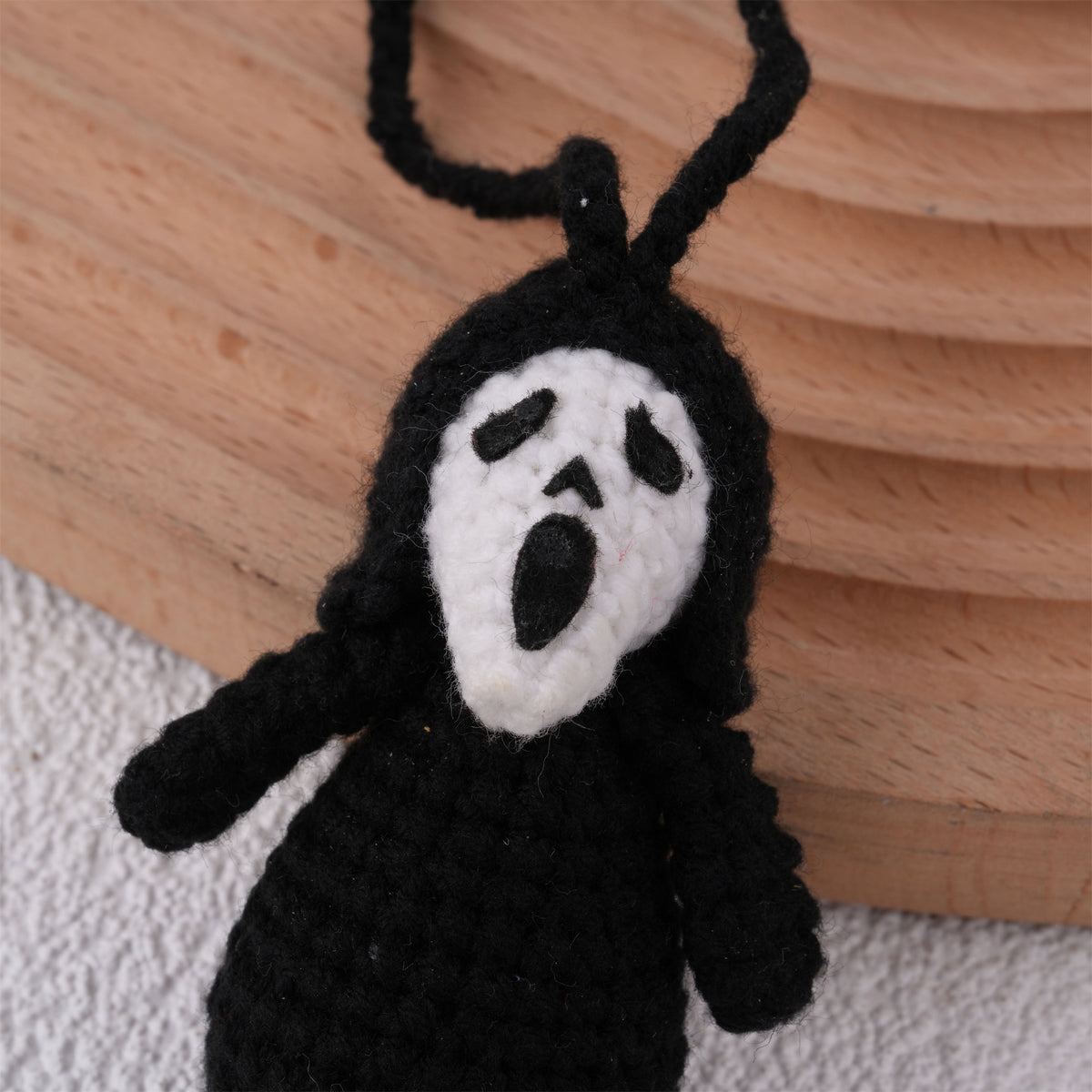 Halloween Ghost Killer Crochet Car Mirror Hanging