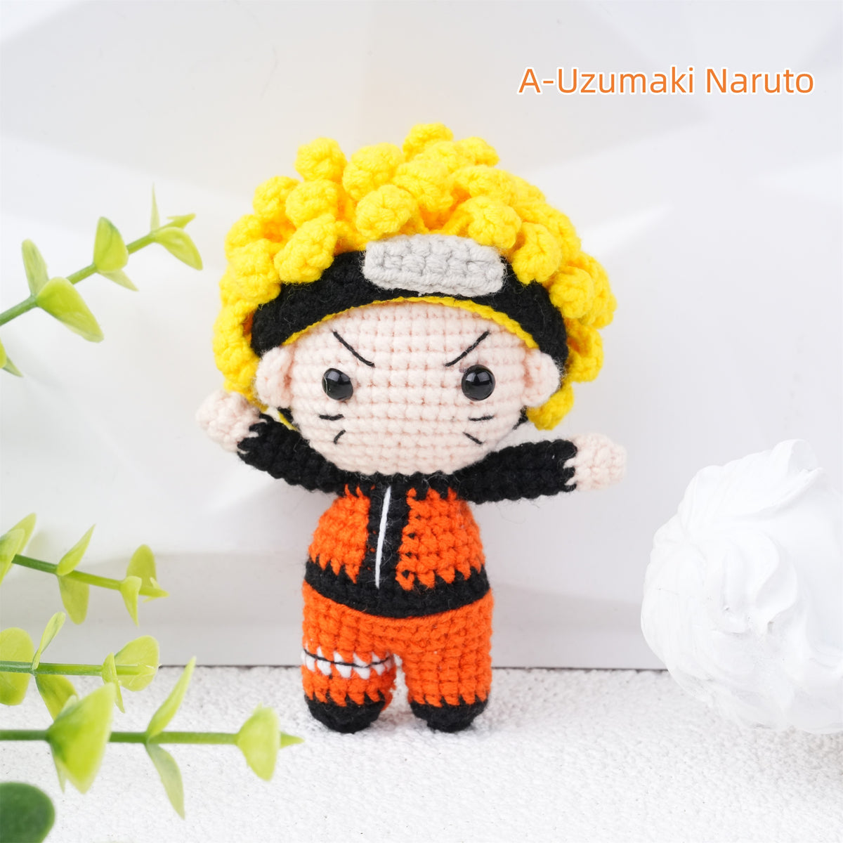 Autumn Crochet Rose Bouquet with Dolls