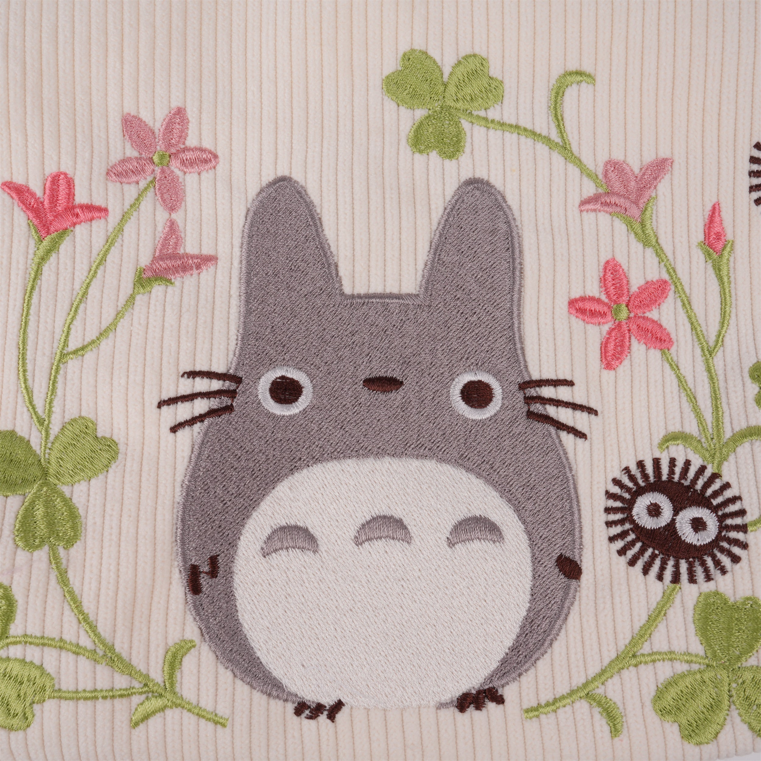 Totoro Corduroy Switch Bag with Zipper,Cute Design for Makeup & Personal Items