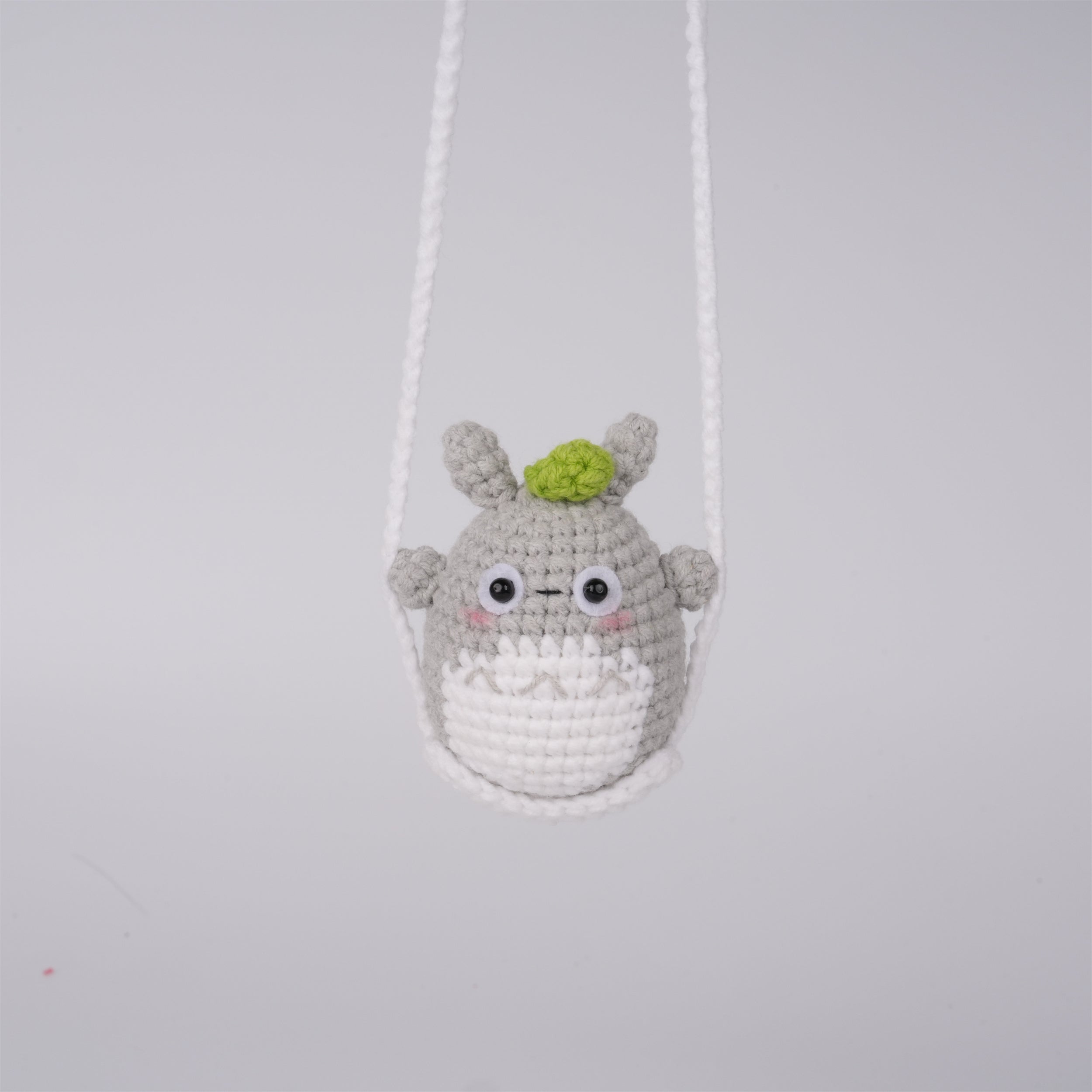 Crochet Totoro Car Hanging Decoration Mirror Hanger,Perfect Gift for Birthday