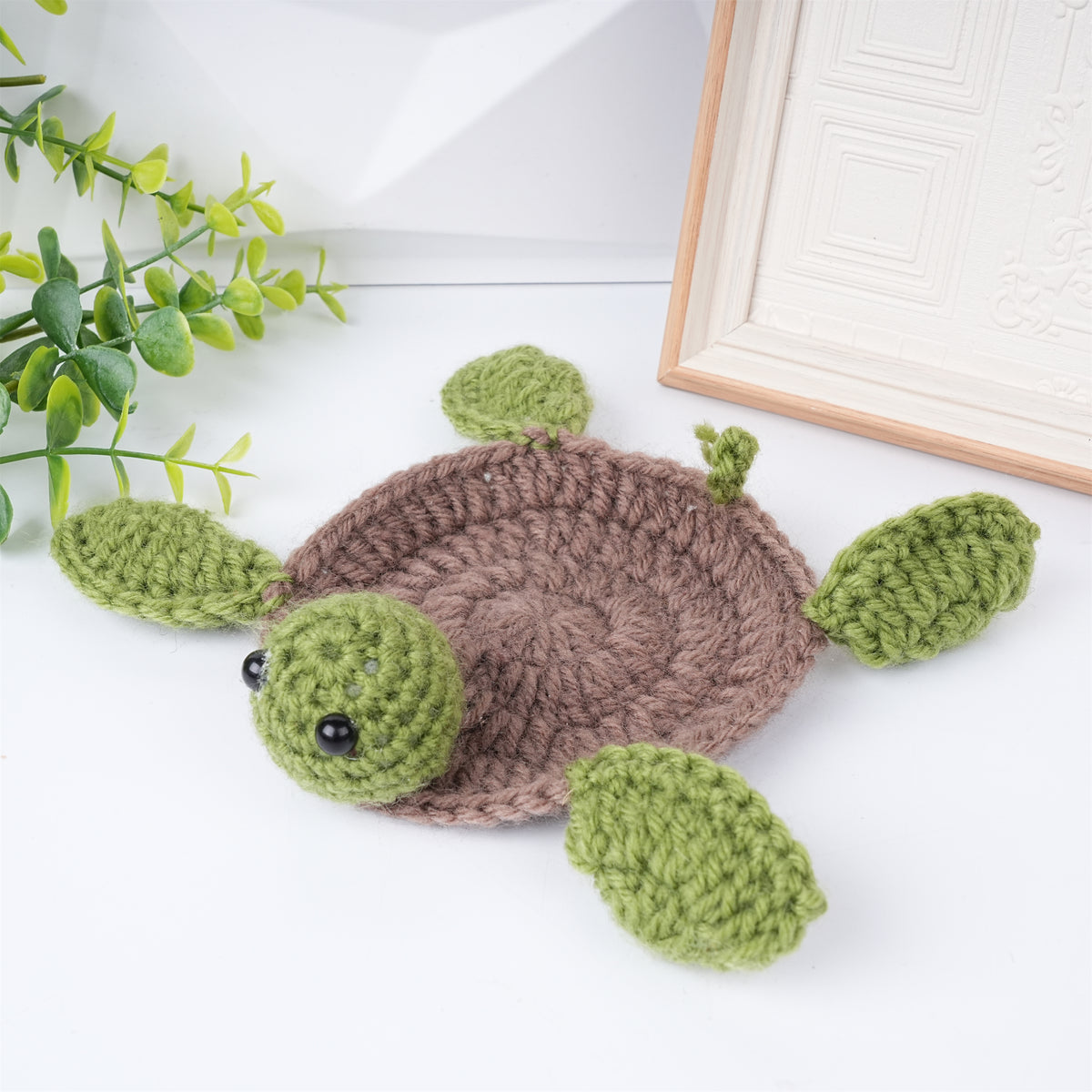 Crochet Turtle Cup Mat Insulated Coaster