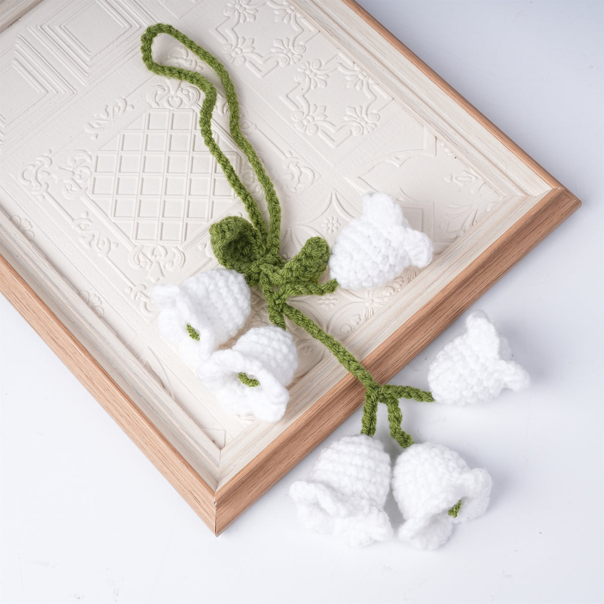 White Lily of the Valley Flowers Crochet Ornament
