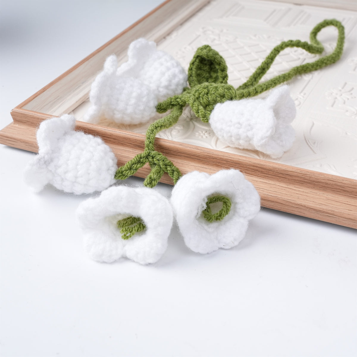 White Lily of the Valley Flowers Crochet Ornament