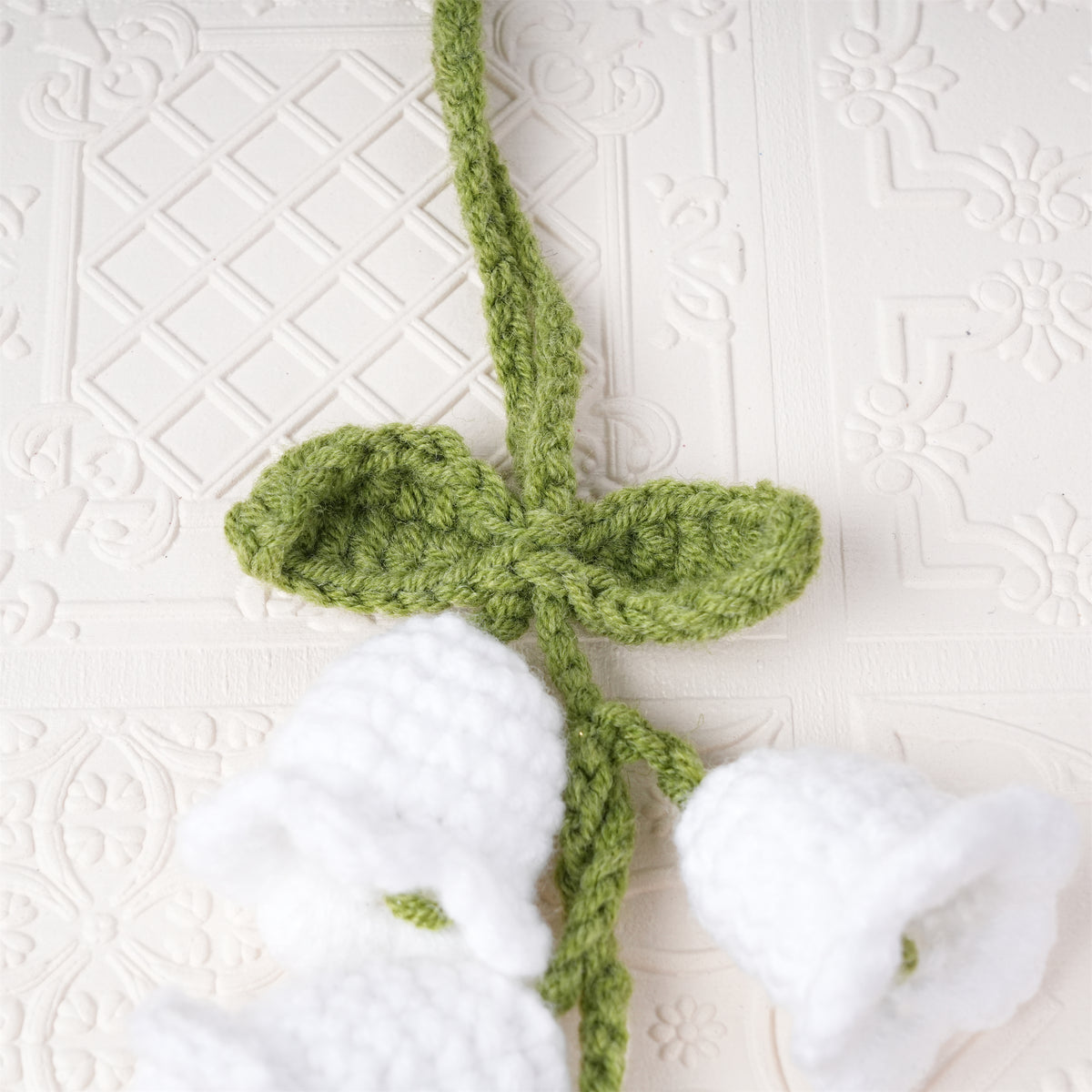White Lily of the Valley Flowers Crochet Ornament