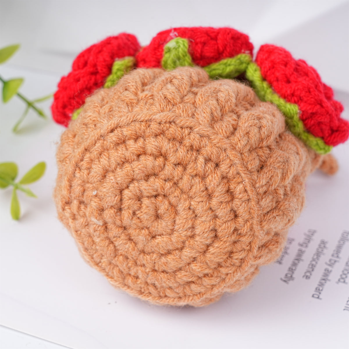Crochet Flowers Basket Hanging,Fall Home Decor