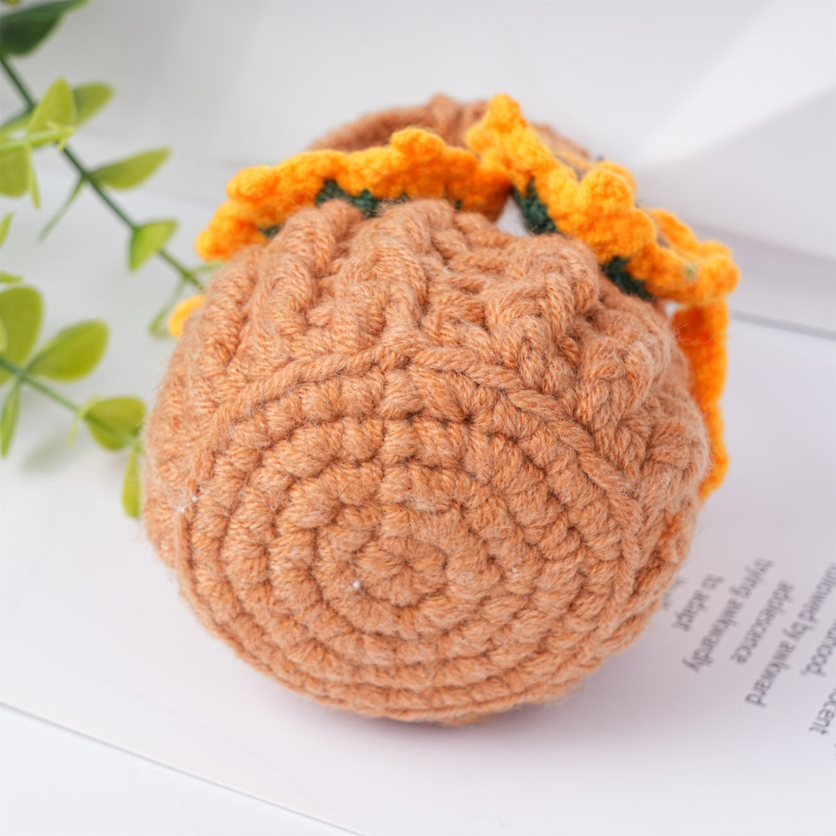 Crochet Flowers Basket Hanging,Fall Home Decor