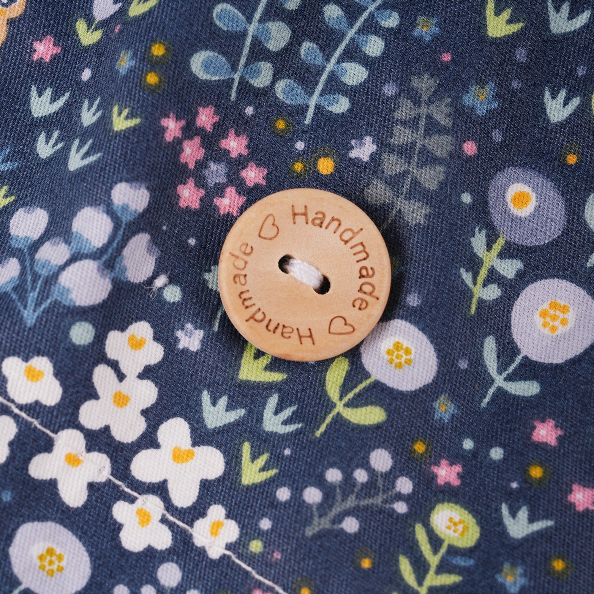 Navy Bunny Cotton Ponytail Scrub Cap