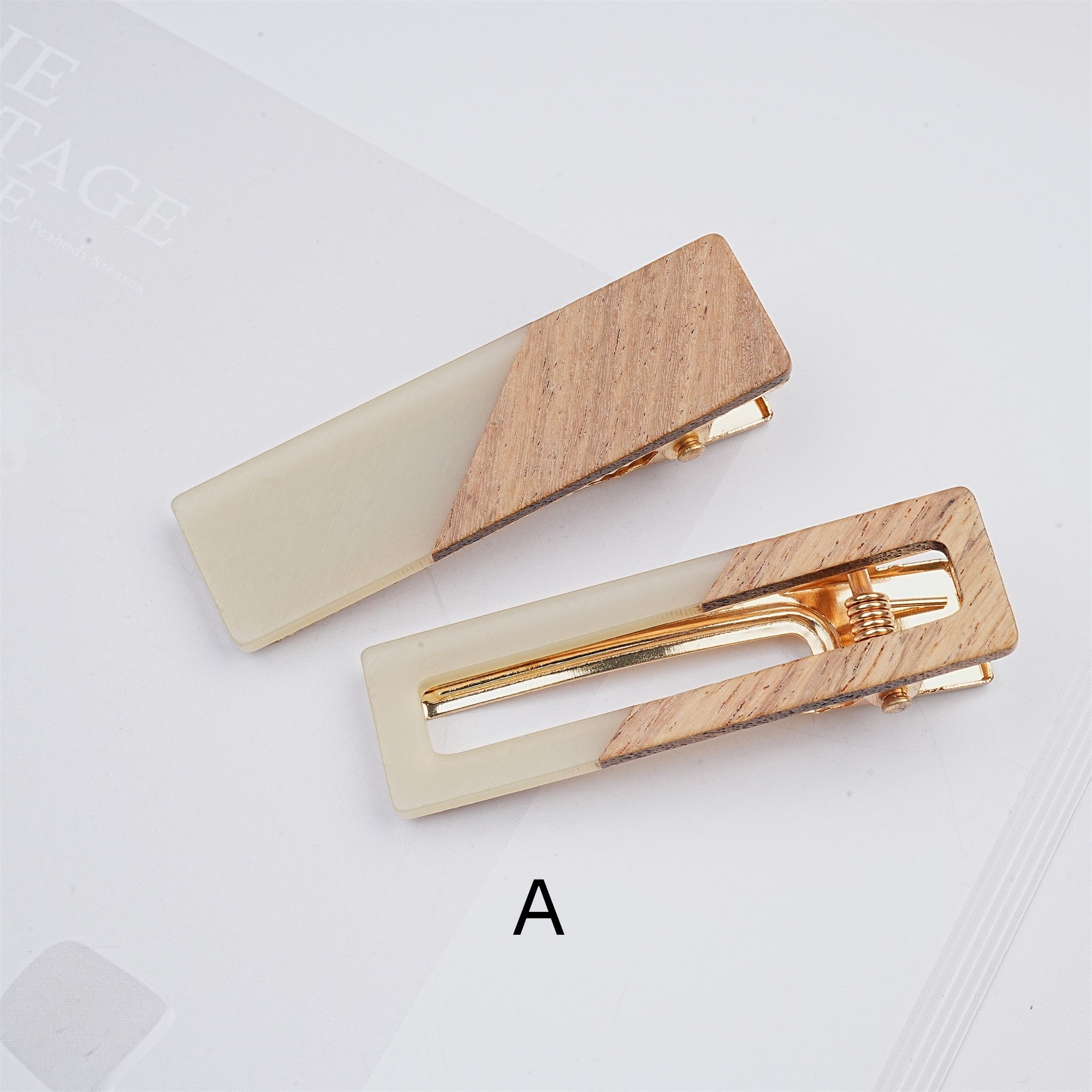 2PCS Square Hair Clips, Hair Barrette Set, Alligator Clips