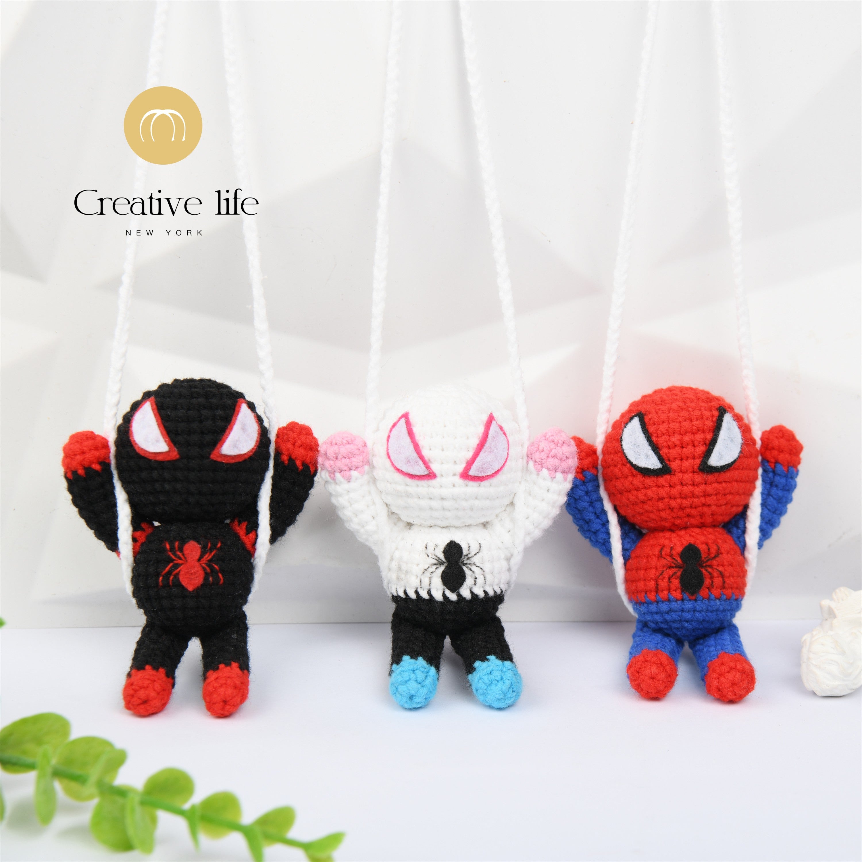Handmade The Avengers Crochet Doll Car Pendant Oranment