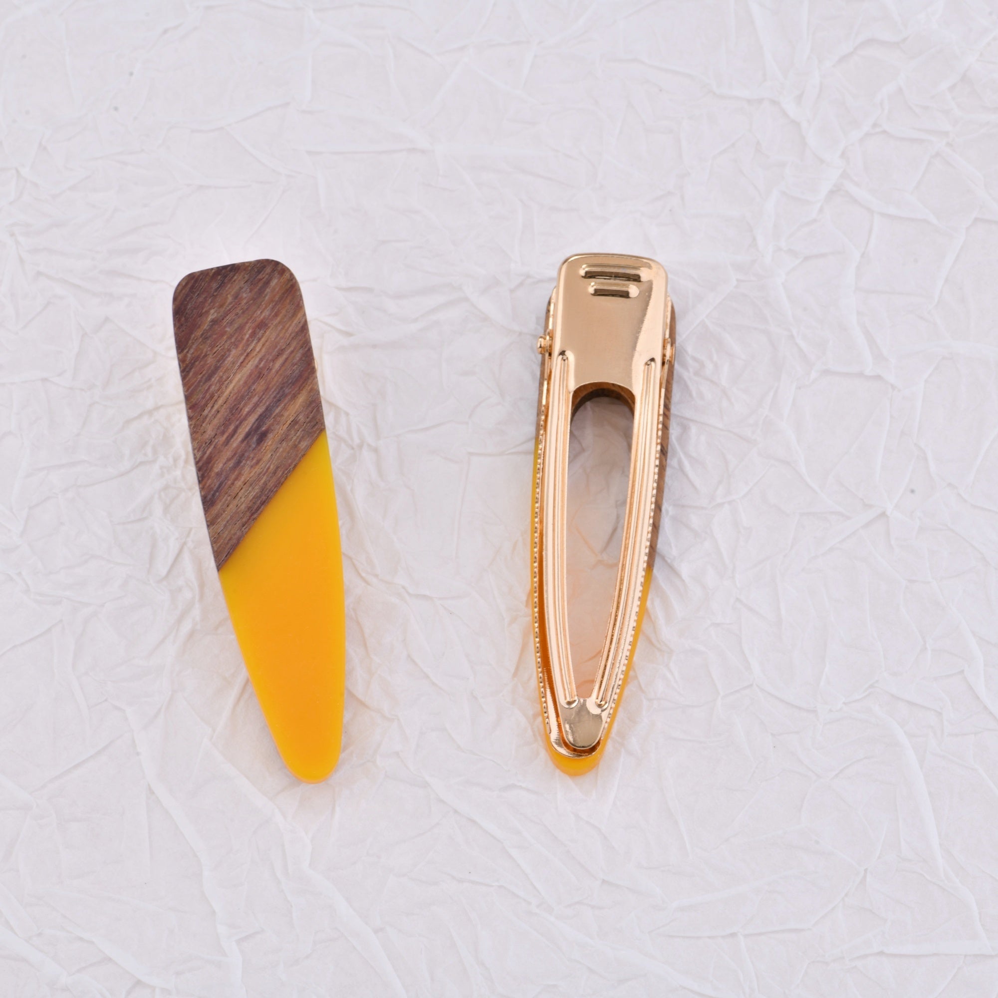 Wooden Hair Clip Set, 2 pcs Hair Clip Pack, Alligator Barrett, Bangs Hairpin, Girls Stocking Stuffer