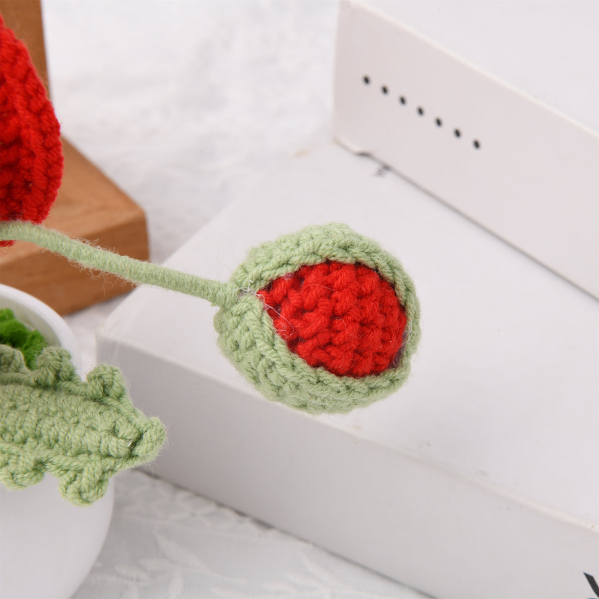 Puppy Flower in a Pot, Handmade Crochet Decor