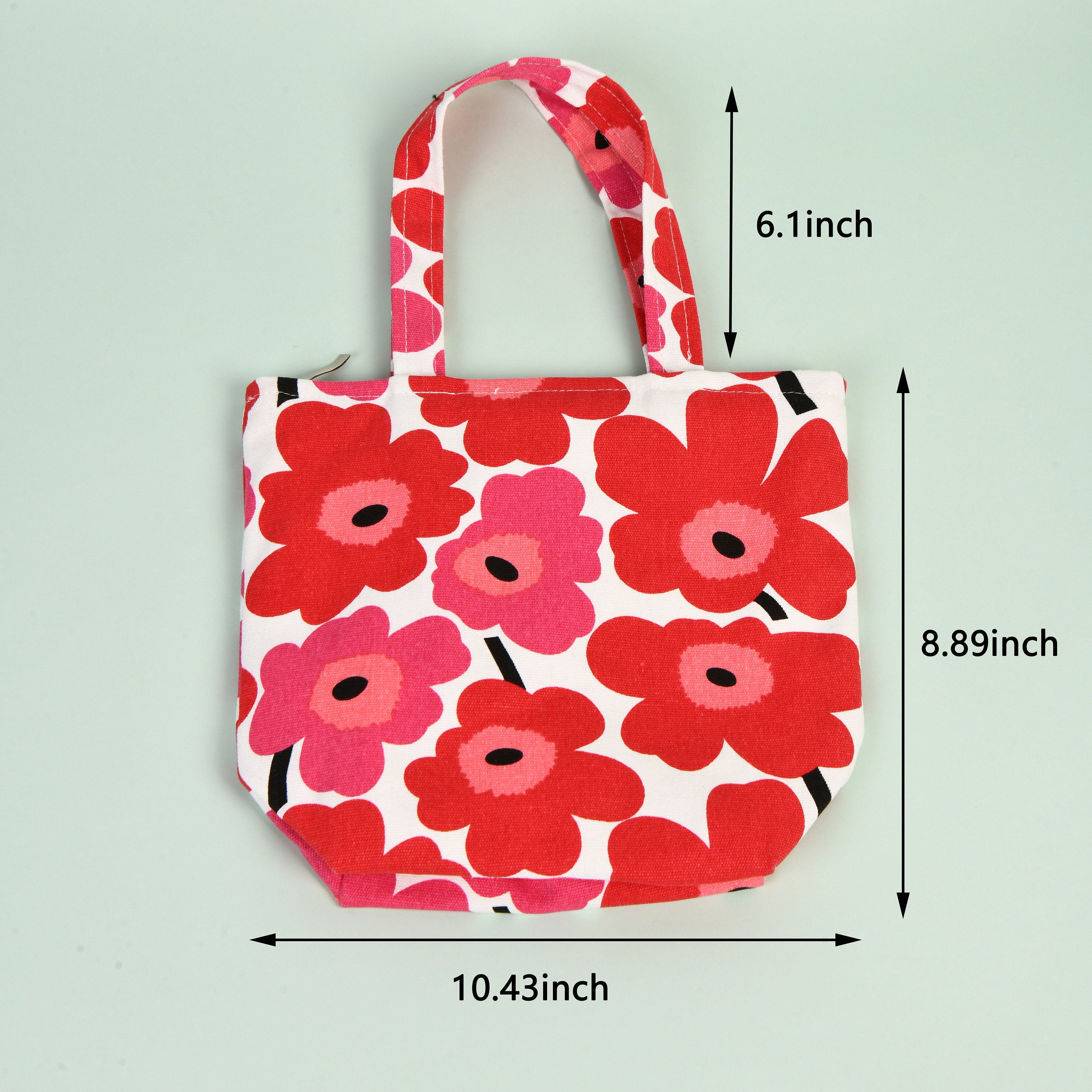 Canvas Flower Shoulder/Tote Bag,Beach Grocery Market Bag
