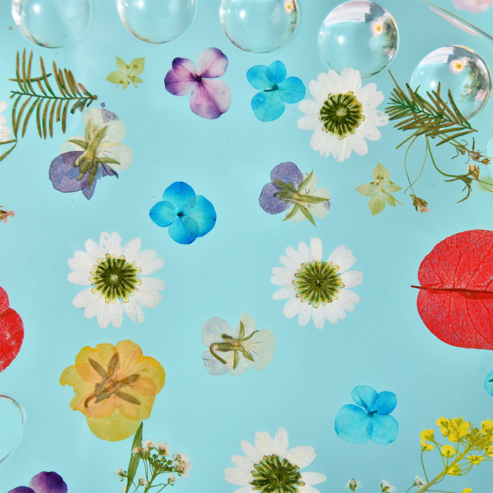 Wildflowers Resin Paint Palette, Pressed Flowers, Handmade Paint Palette, Creative Tool&Supplies Artist/Teacher