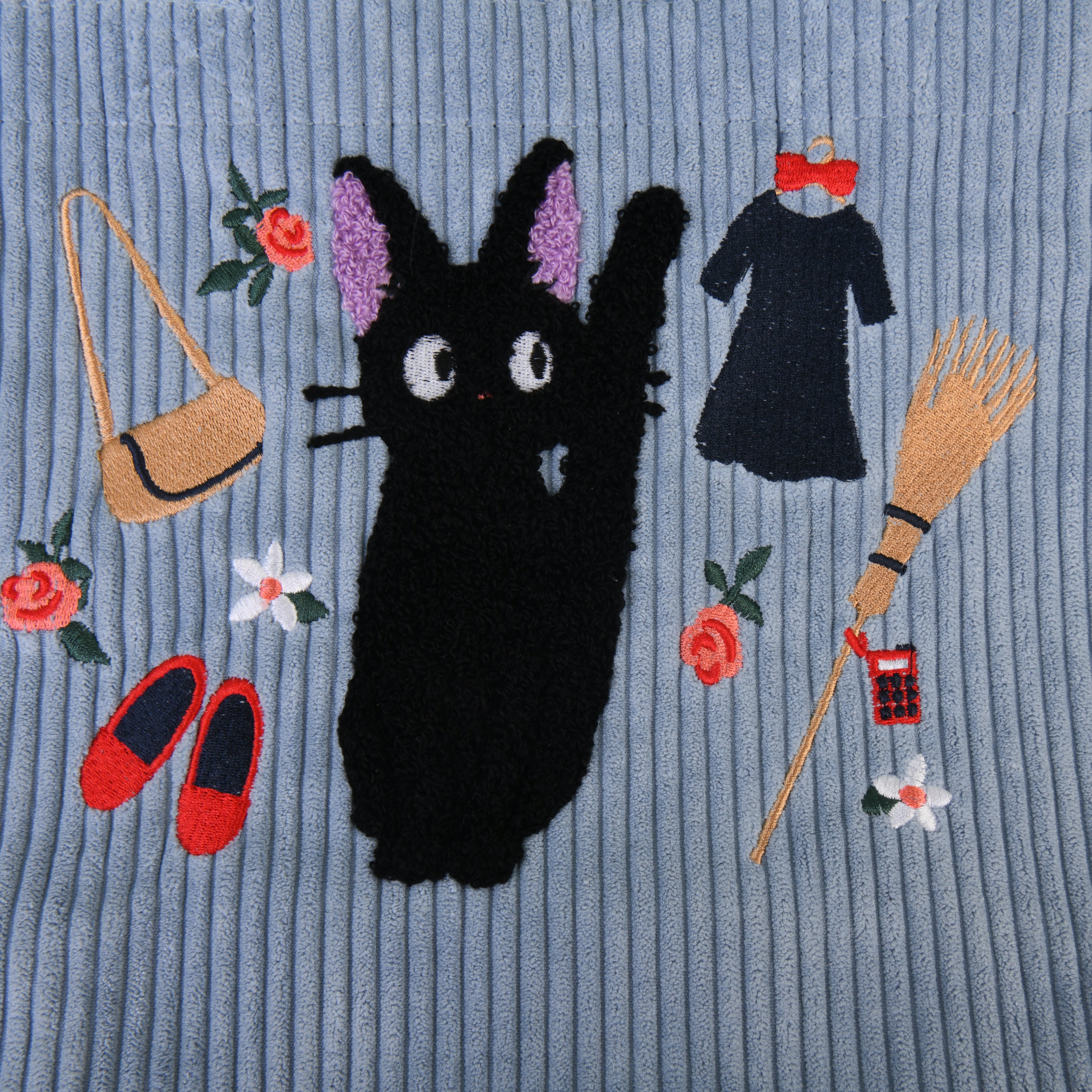 Cute Cartoon Corduroy Embroidered Totes/Makeup Bag