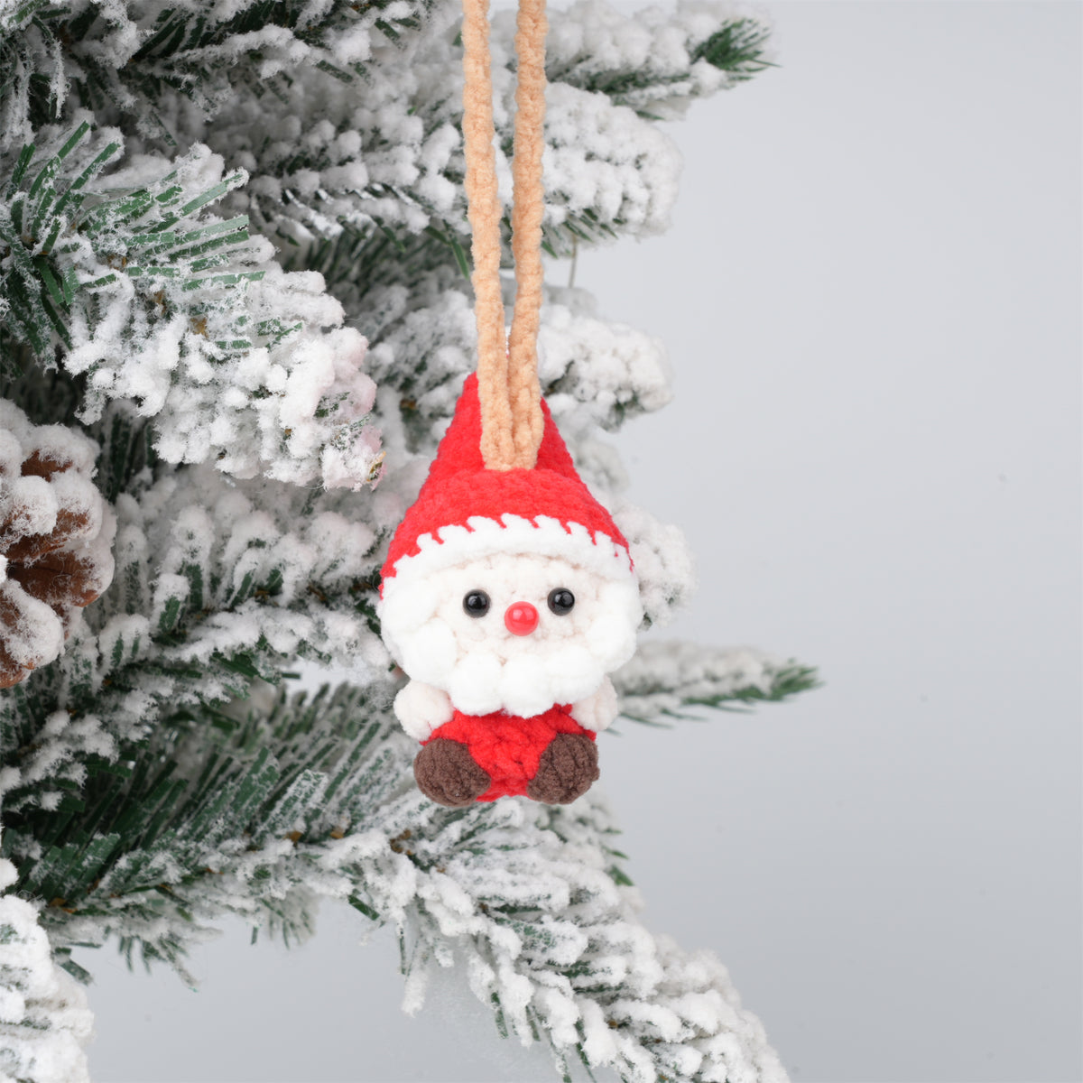 Crochet Christmas Tree Hanging Decoration, Mini Xmas Ornaments