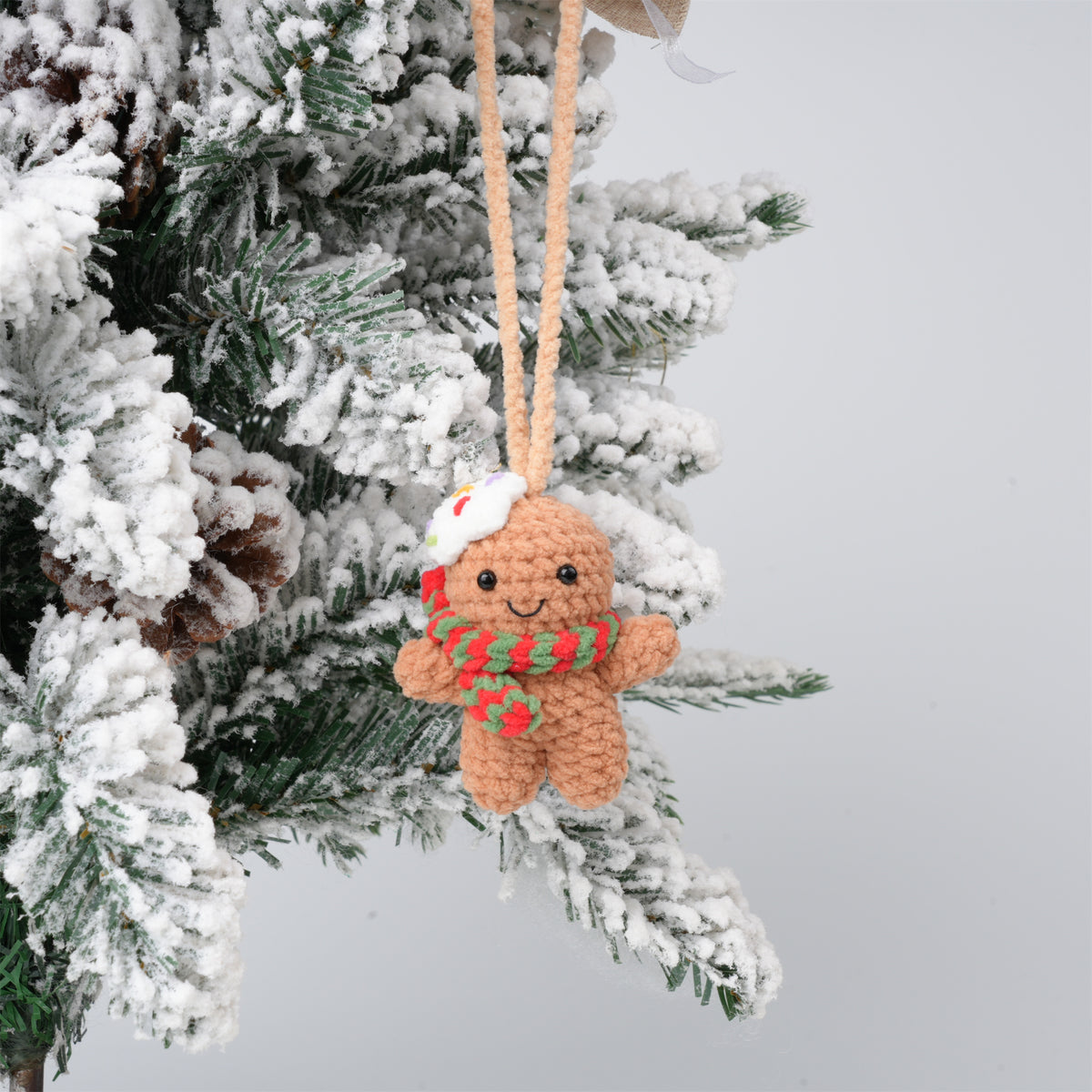 Crochet Christmas Tree Hanging Decoration, Mini Xmas Ornaments