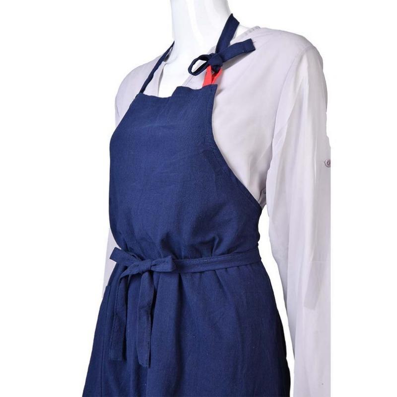 Handmade Cotton and Linen Minimalist Adult Apron, for Housekeeping Restaurant Florist Work