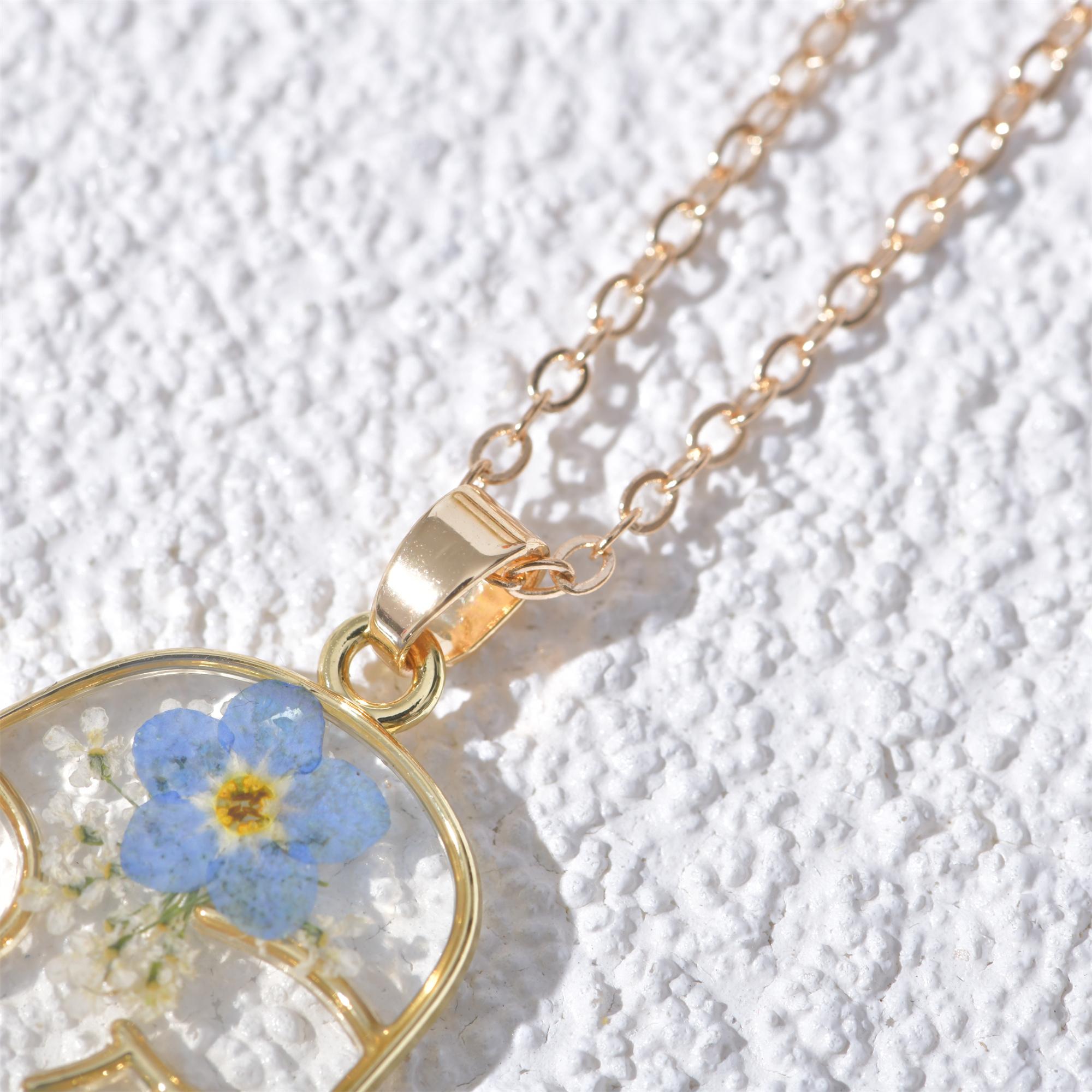 Handmade Gold Plated Forget Me Not Earrings & Necklaces for Birthday and Valentine's Day Gifts