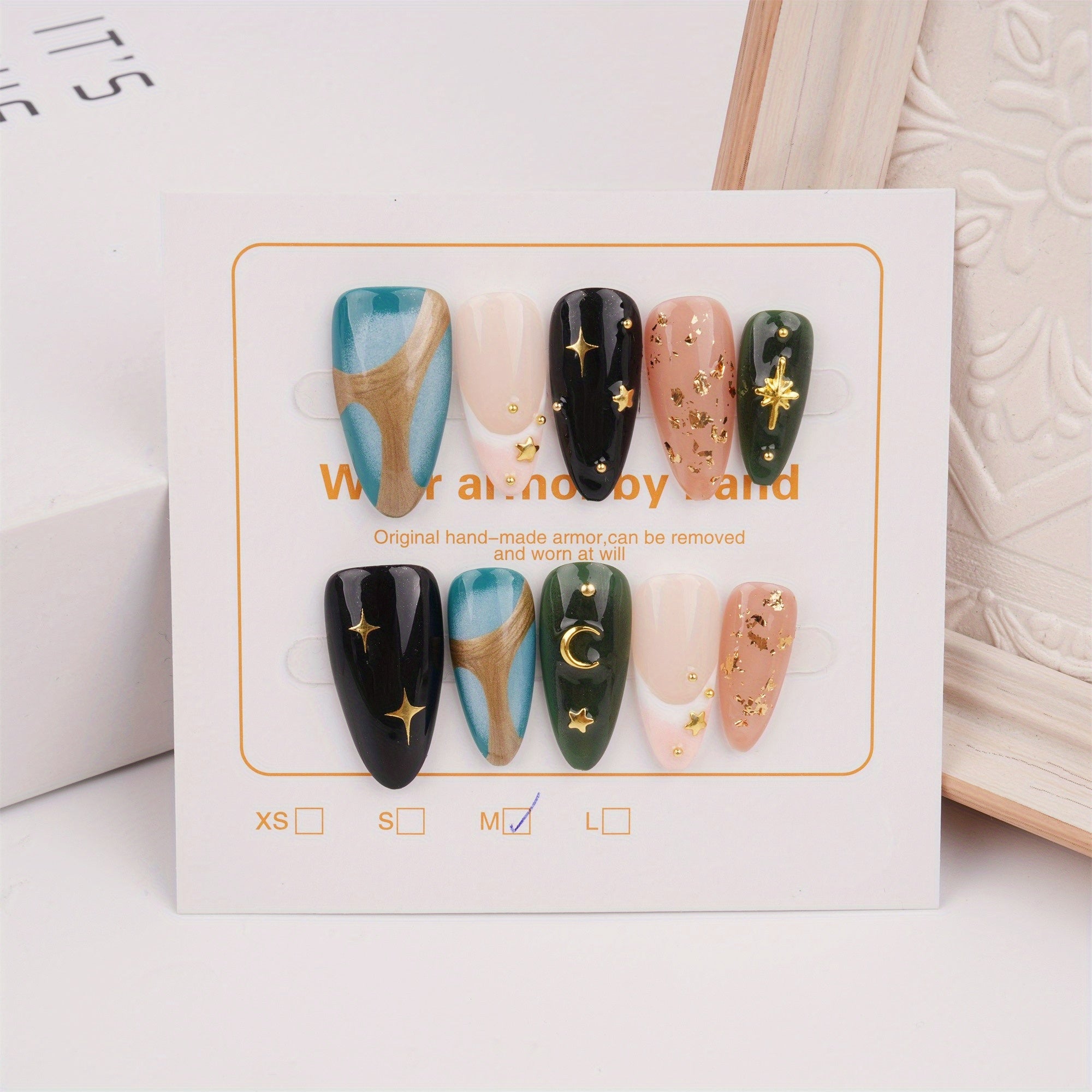 Colorful Graffiti Hand Painted Nail/ Almond Press on Nails/ Hand Made Press on Nails/Faux Acrylic Nails/ Gel Nails/Press on Nails
