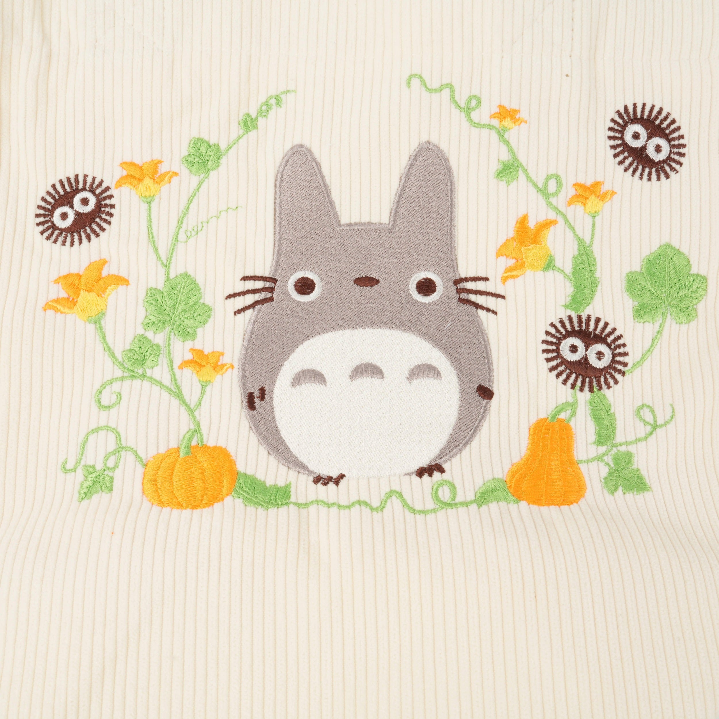 Handmade Embroidery Totoro Tote,Corduroy Bag Aesthetic,Cute Anime Handbag,Personalized Birthday Gift